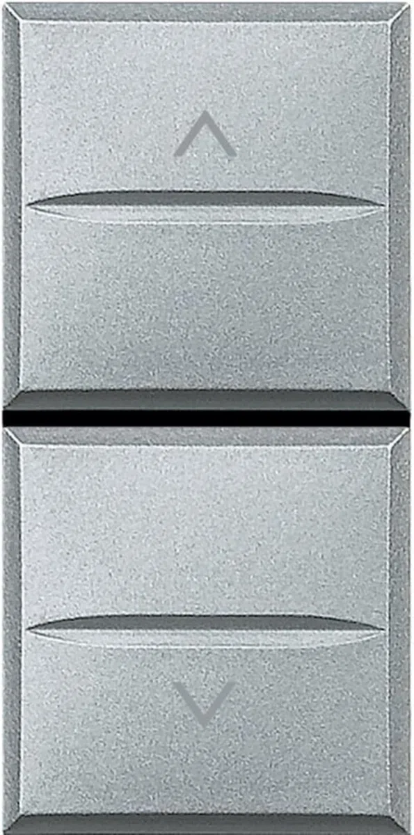 BTicino SHC4037F Axolute 2 Pulsanti NO Interbloccati, Grigio Tech