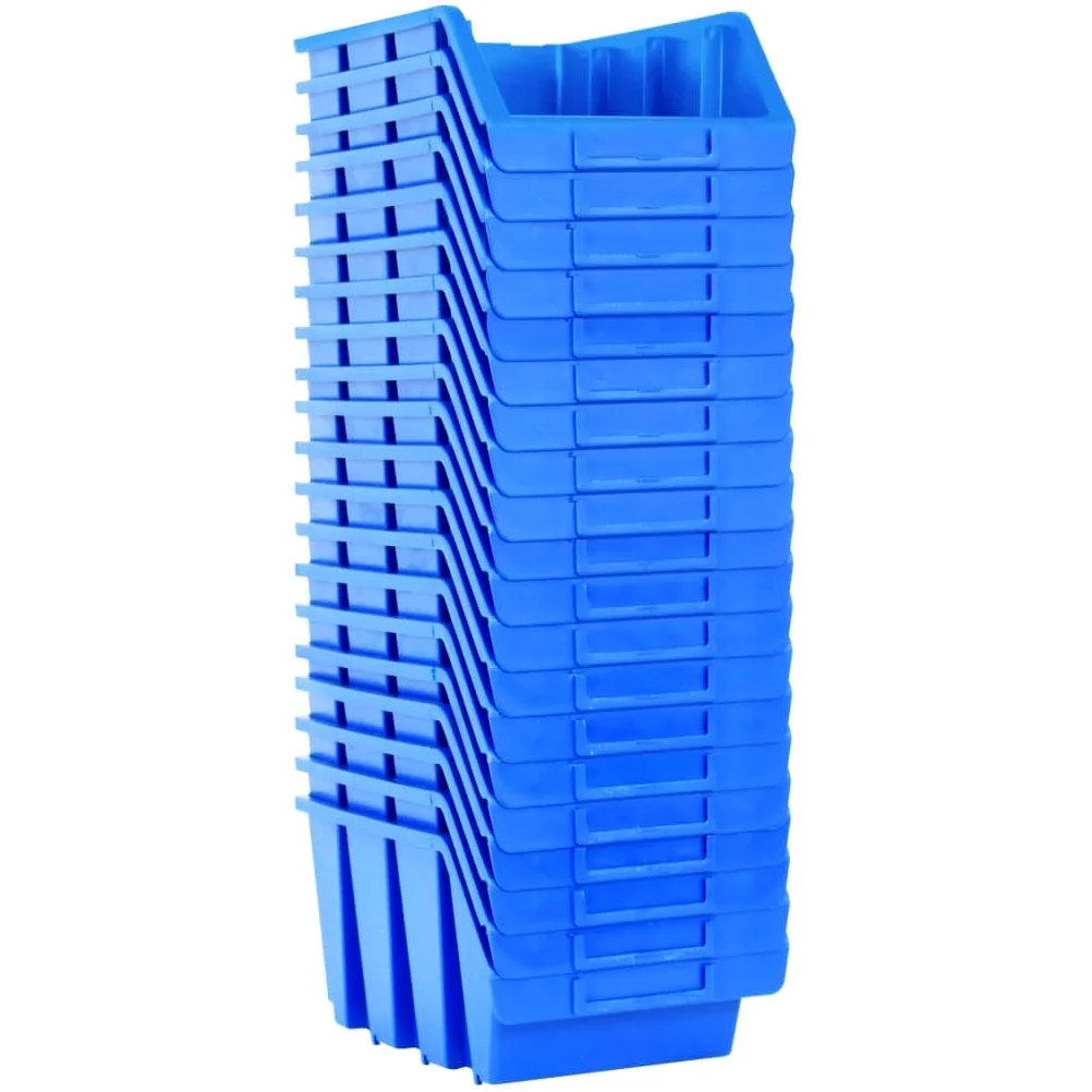vidaXL Contenitori Impilabili 20 pz Blu in Plastica