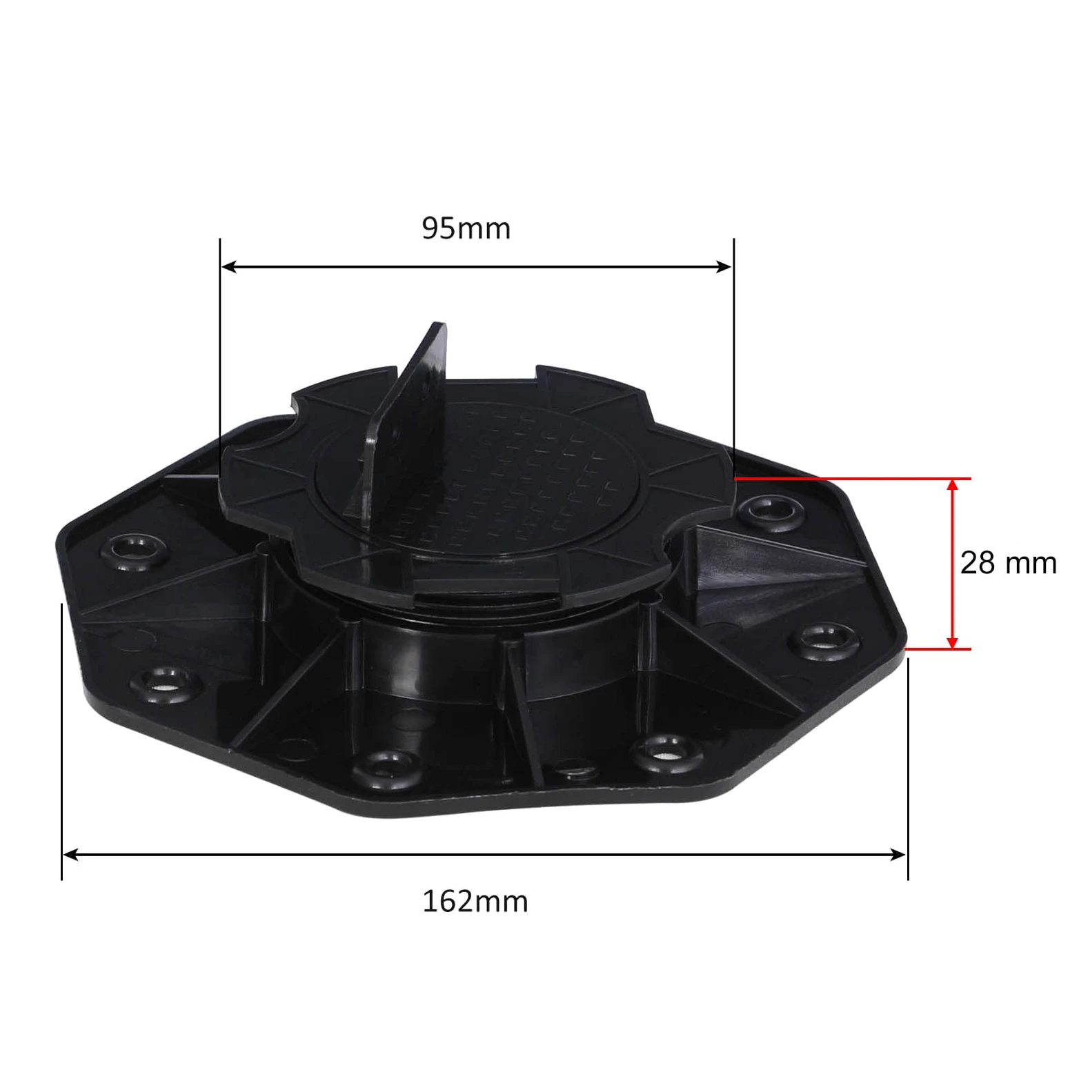 XPOtool Set 20 supporti per pavimenti galleggianti, Altezza regolabile 18-25mm Max 2700 kg, Piedini per Decking