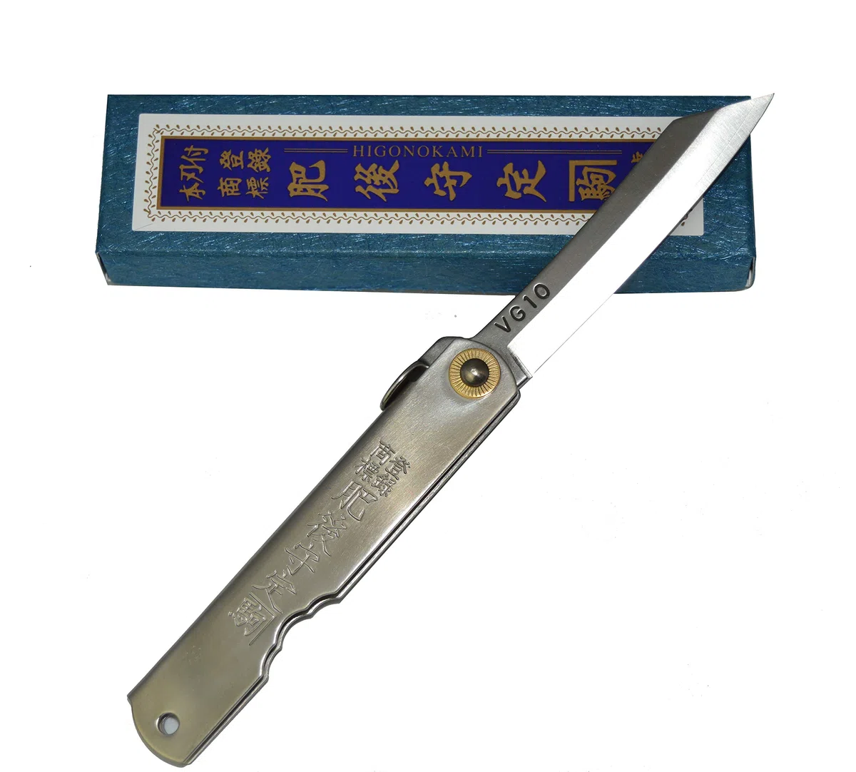 HIGO NO KAMI Coltello Tascabile Pieghevole Giapponese Warikomi Lama VG10 Fatto a Mano in Giappone da Nagao Kanekoma