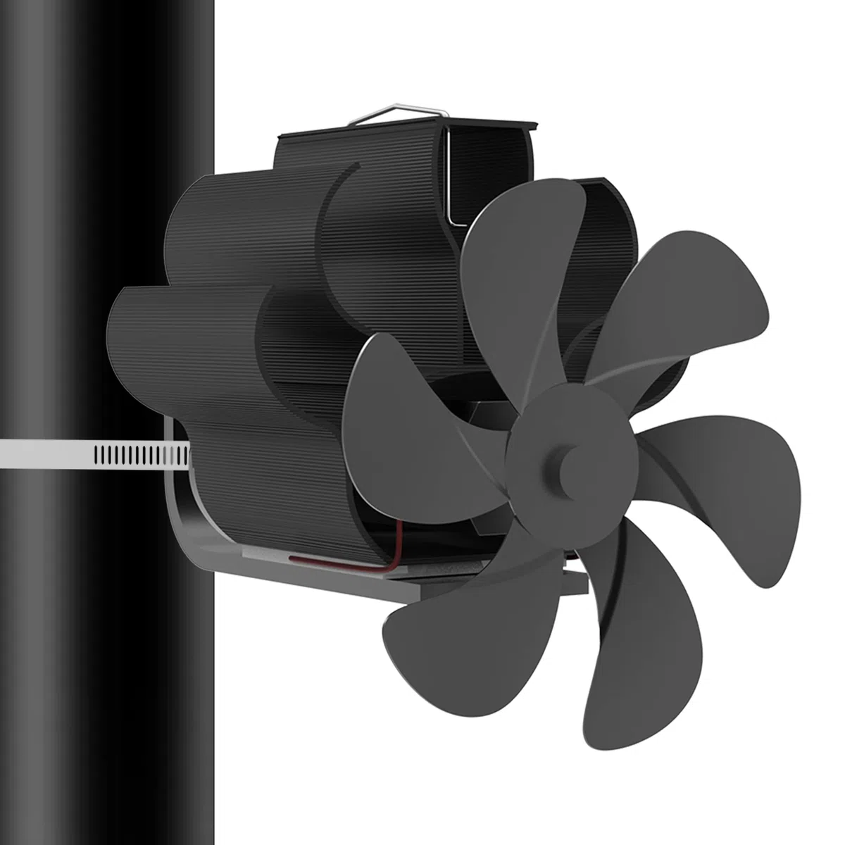 Ventilatore per Stufa a Legna,Ventola per Stufa a Legna con 6 Pale per Bruciatore di Tronchi/Stufa/Camino/Accelerare la dissipazione del calore (Pipeline sospese)