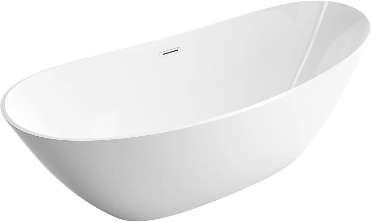 Vasca da bagno freestanding BELLAGIO 2.0 acrilico - dimensioni e colore a scelta, Colore:Bianco lucido, Dimensioni:180x80 cm