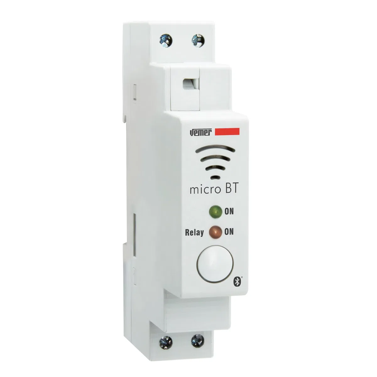 VEMER VE797200 MICRO BT - Interruttore Orario Astronomico con Bluetooth e APP dedicata, Timer da Barra DIN 1 Modulo, Bianco
