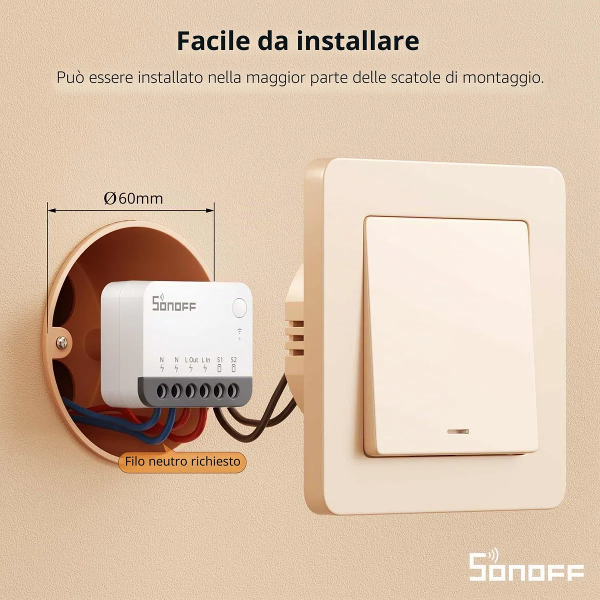 SONOFF Zigbee Smart Switch, funziona con Alexa & Google Home, 4 PACK, richiede Gateway ZigBee, richiede una linea neutra