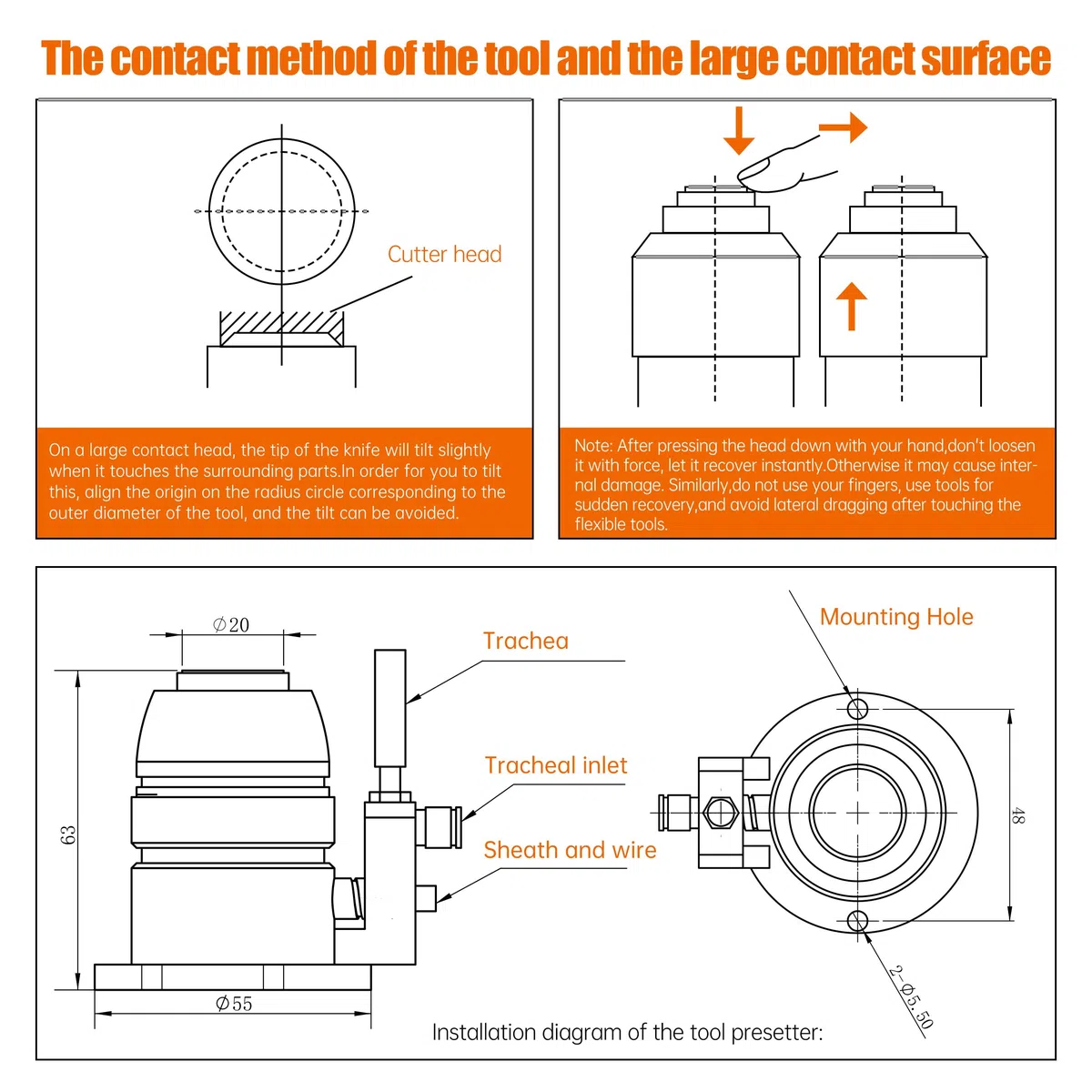 RATTMMOTOR Sensore di lunghezza dell'utensile CNC, sensore di regolazione dell'asse Z touch, ad alta precisione, strumenti di fresatura, strumento di controllo automatico per macchina di incisione di