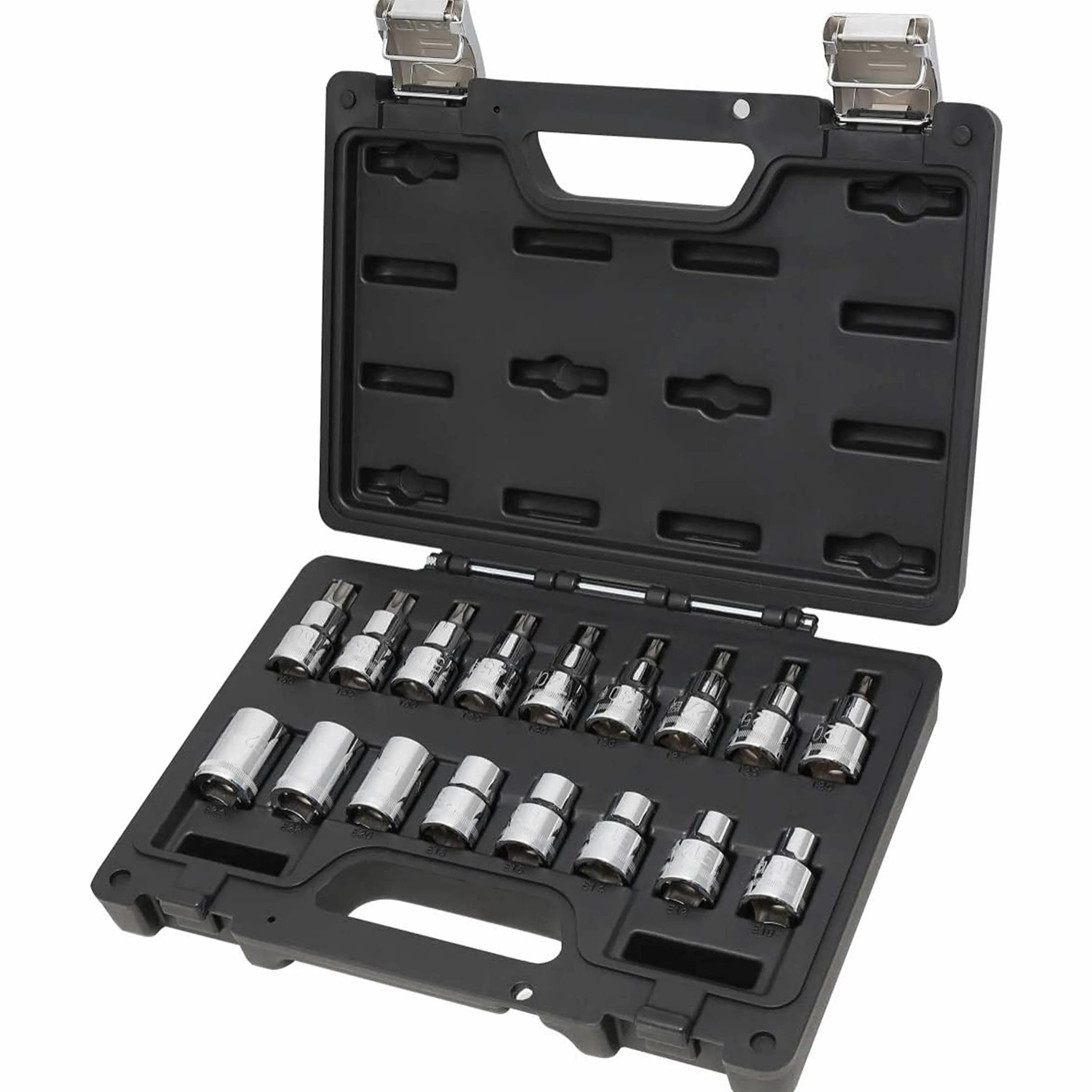 Beta 923E-FTX/C17 - Assortimento di 17 chiavi a bussola per viti con profilo Torx in cassetta di plastica