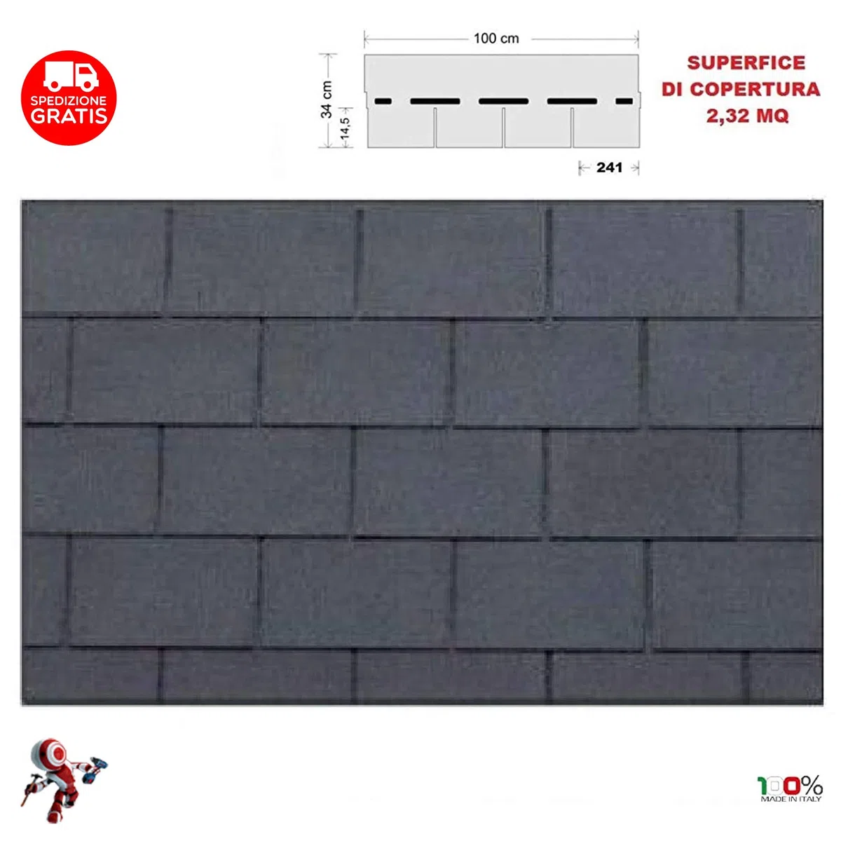 2,32 MQ TEGOLA TEGOLE CANADESI QUADRE ARDESIA BITUMINOSE GAZEBO TETTI TETTO COPERTURA PREMIUM ISOLAMENTO MARRA EDILE GROUP MARRAEDILE MARRAGROUP