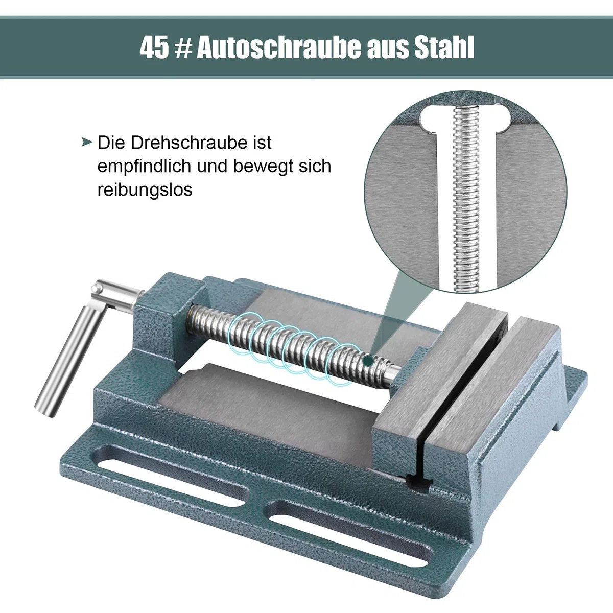 Morsa per Trapano a Colonna o Normale, Larghezza Ganasce 100 mm, Morsa Universale Per Trapani A Colonna, Accessori Per Lavori In Legno, Trapani, Morsa