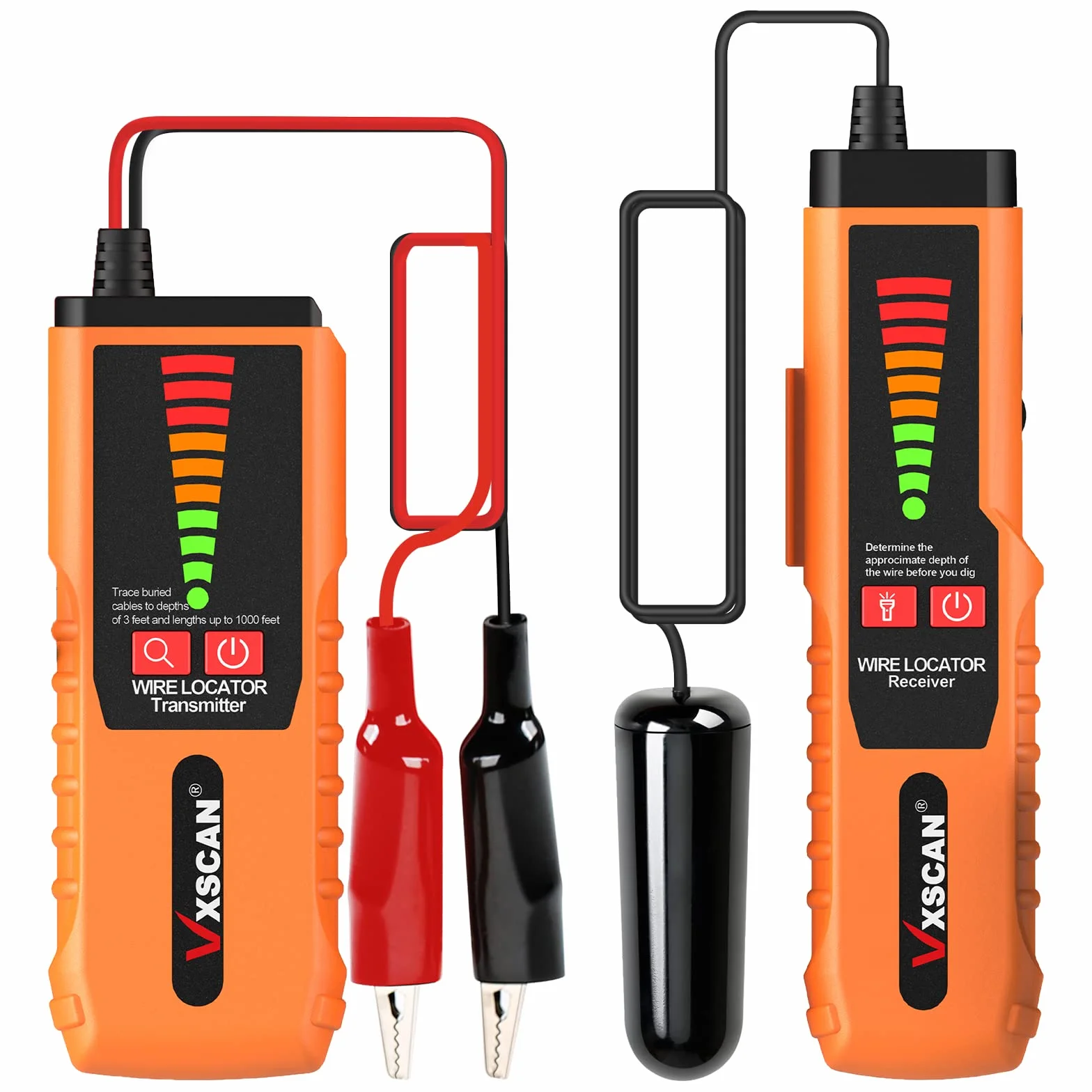 Localizzatore di cavi sotterranei, tester per cavi traccianti F04 con cuffie, localizzatori di cavi sotterranei per cavi di recinzione per cani e cavi di controllo dell'irrigazione