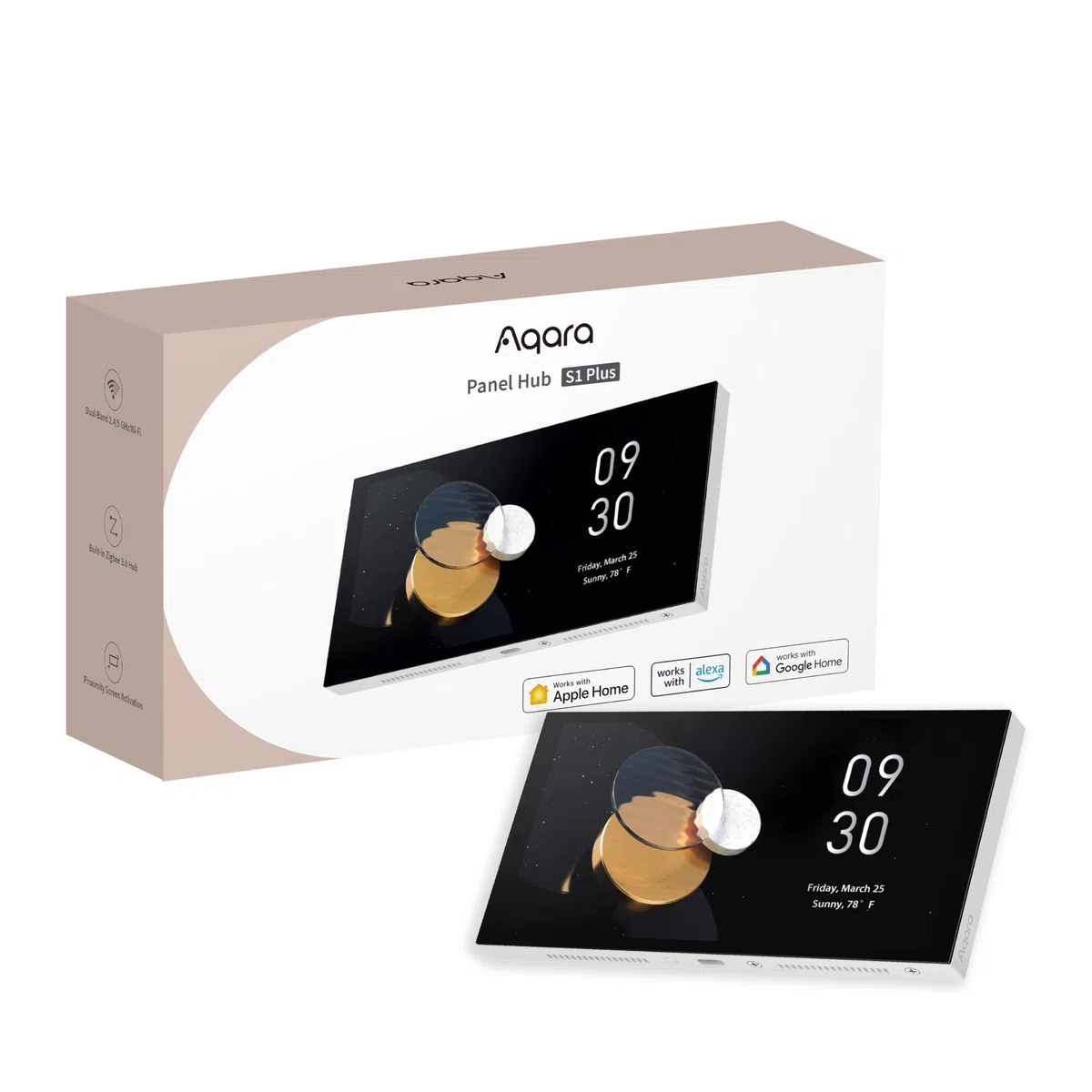 Aqara Panello Hub S1 Plus, Controllo di Intelligente con Neutro, Hub Zigbee, Matter Bridge, 2 Interruttori Elettrici e 6 Interruttori Wireless, Wi-Fi 2.4/5 GHz, Supporta Apple Home, Alexa, Google
