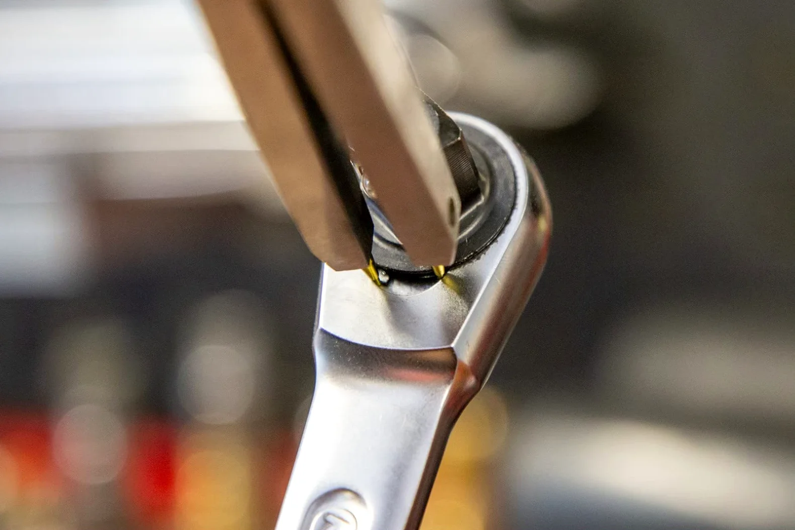KS Tools 500.7015 Pinza di sicurezza a doppia articolazione per anelli di fissaggio esterni con punte intercambiabili