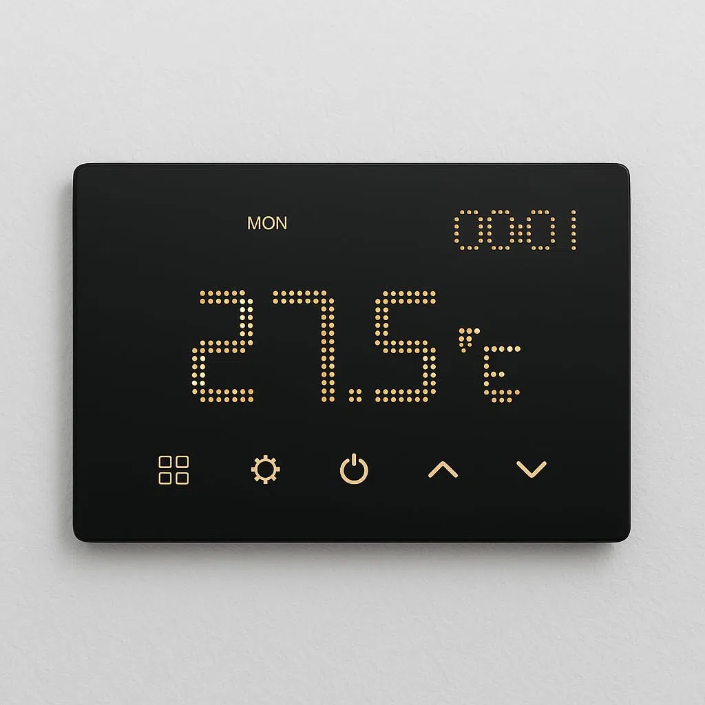 Elektronova termostato da incasso modulo programmabile 3 posti 240V display touch retroilluminato colore bianco compatibile su supporti 503
