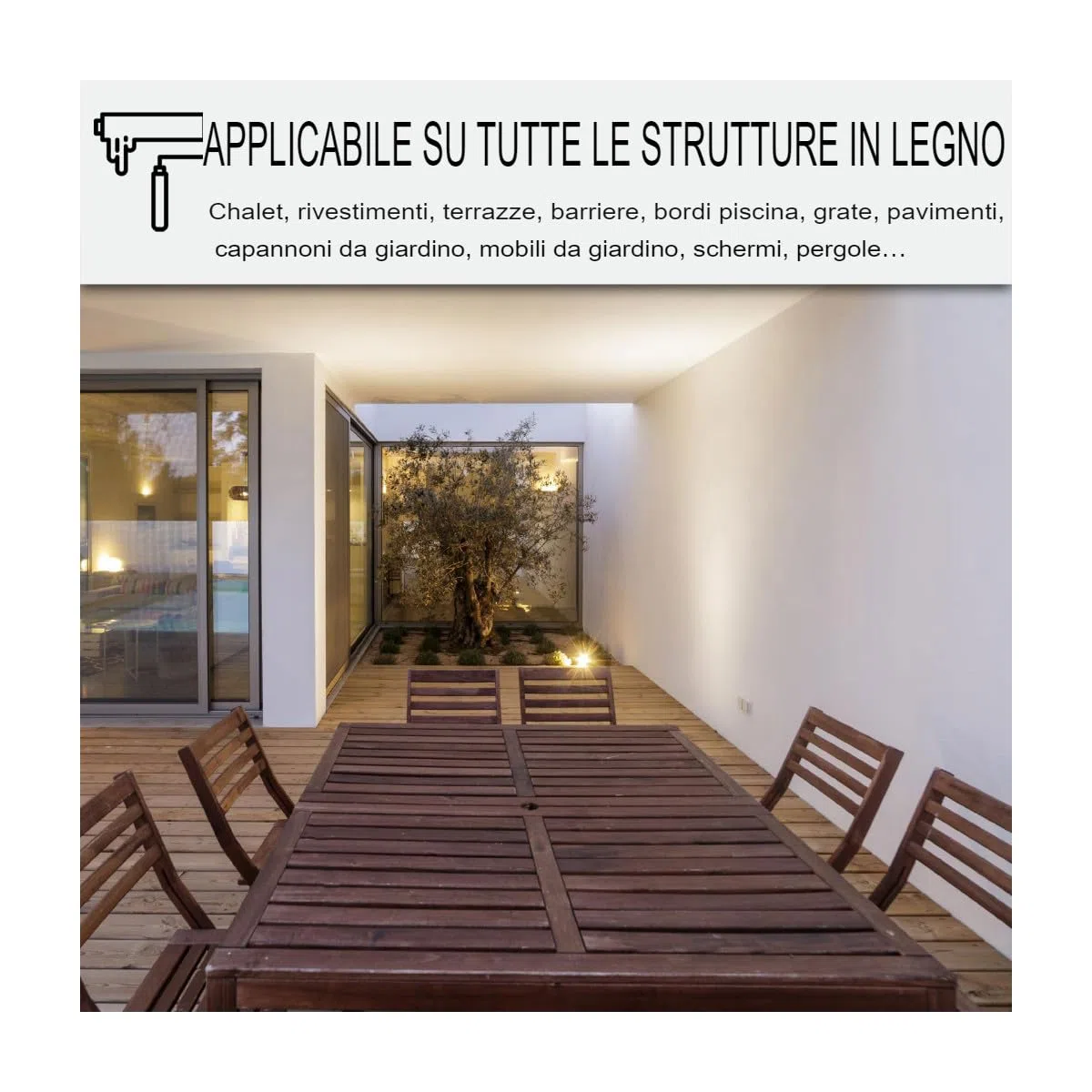 Saturatore per legno, a base di oli naturali vegetali - ARCAWOOD COLOR 284-2,5 L (fino a 12,5 m²) Pino dell'Oregon - Tinta Arancione - ARCANE INDUSTRIES