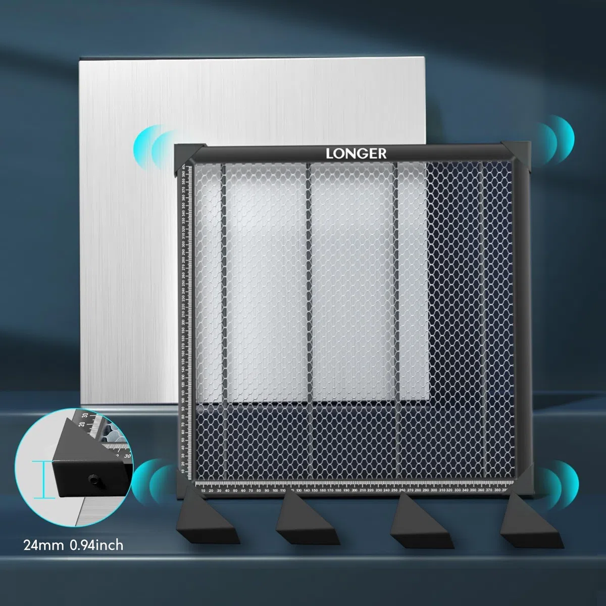 LONGER Pannelli a Nido d’Ape 400x400mm - Aluminium Honeycomb Tisch für CO2/Laserdiode Laser Gravur- und Schneidemaschinen - Schnelle Wärmeableitung & Schutz der Unterlage