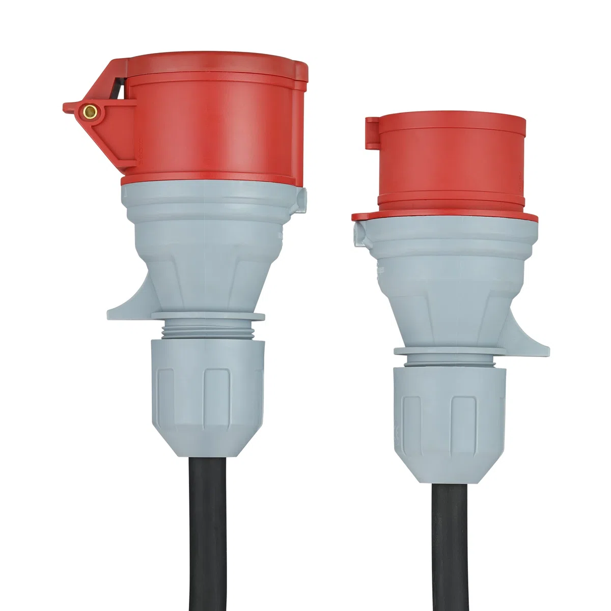 XUANSHI Cavo di prolunga CEE, 2 m, H07RN-F 5G, 2,5 mm², 400 V, 16 A, prolunga CEE a 5 poli con spina, IP44, per cantieri, industrie, esterni