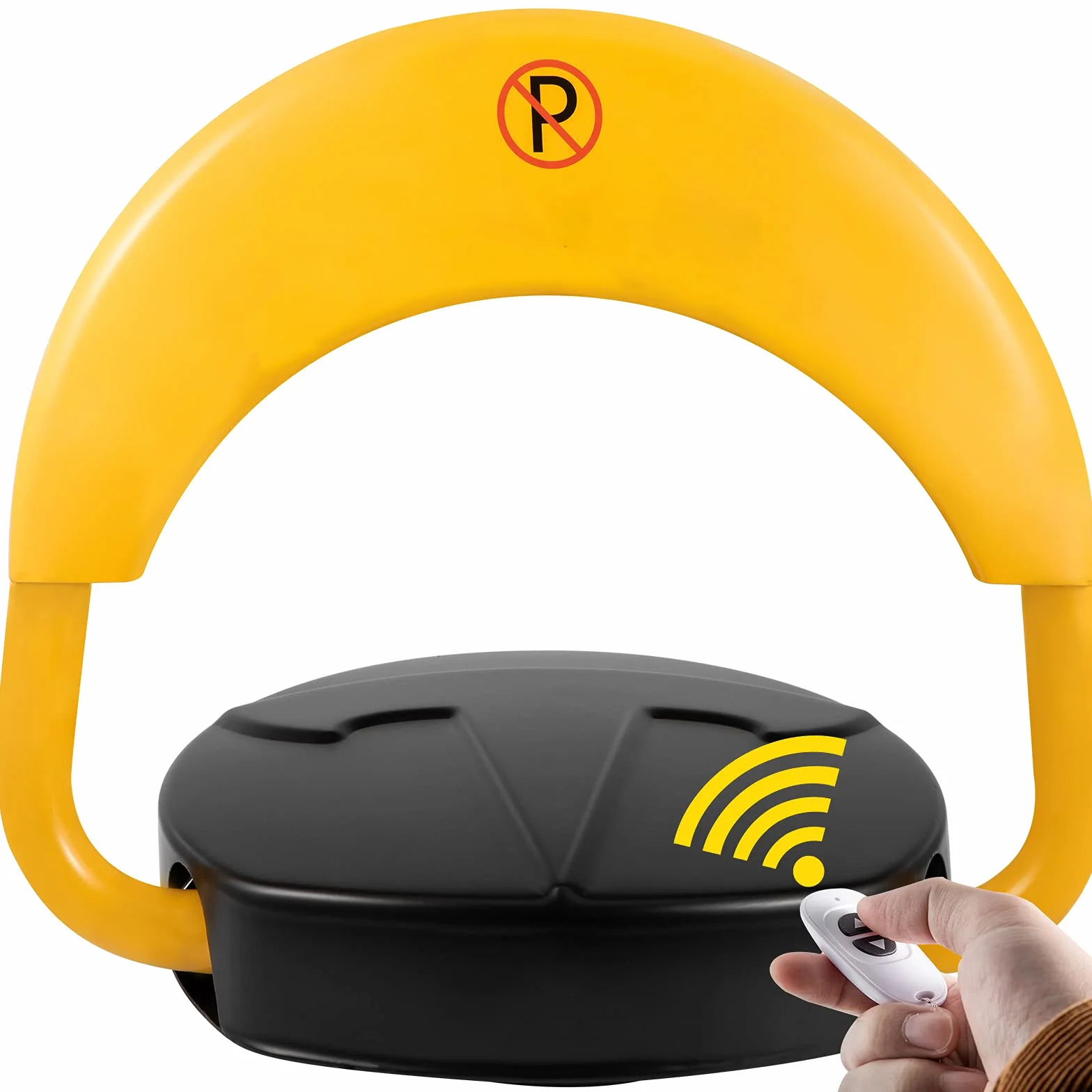 VEVOR Blocco del parcheggio automatico con telecomando elettronico, parcheggio privato, blocco del parcheggio con allarme barriera automatica con allarme barriera automatica, batteria non inclusa
