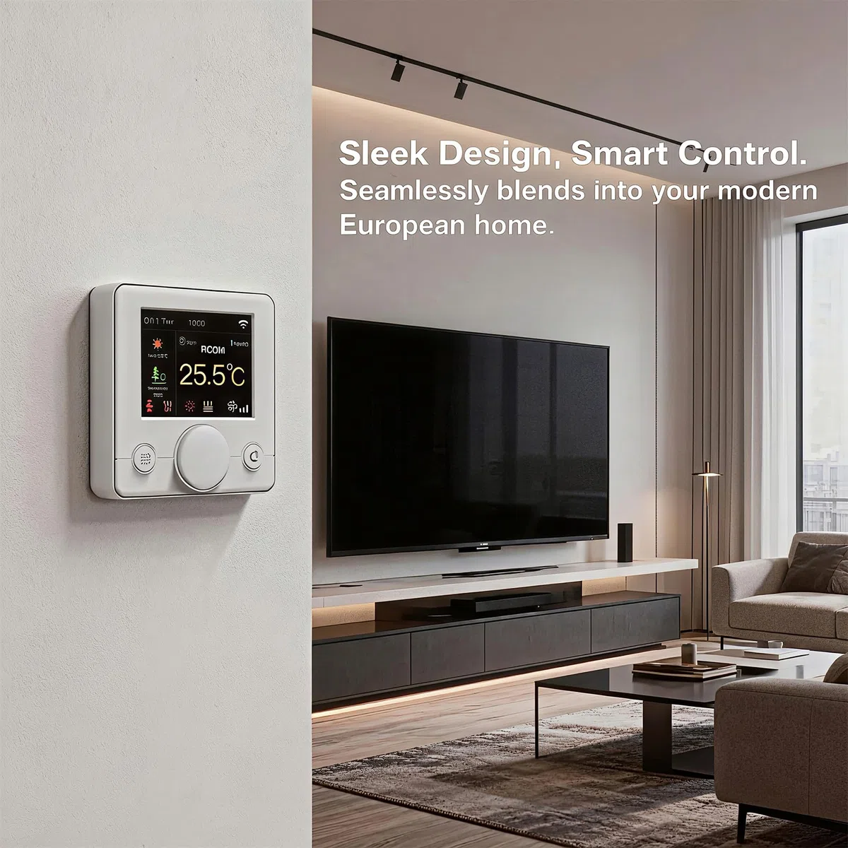 Smart Wifi termostato aria condizionata con 2 tubi, Smart Life APP telecomando, funziona con Alexa Google Home
