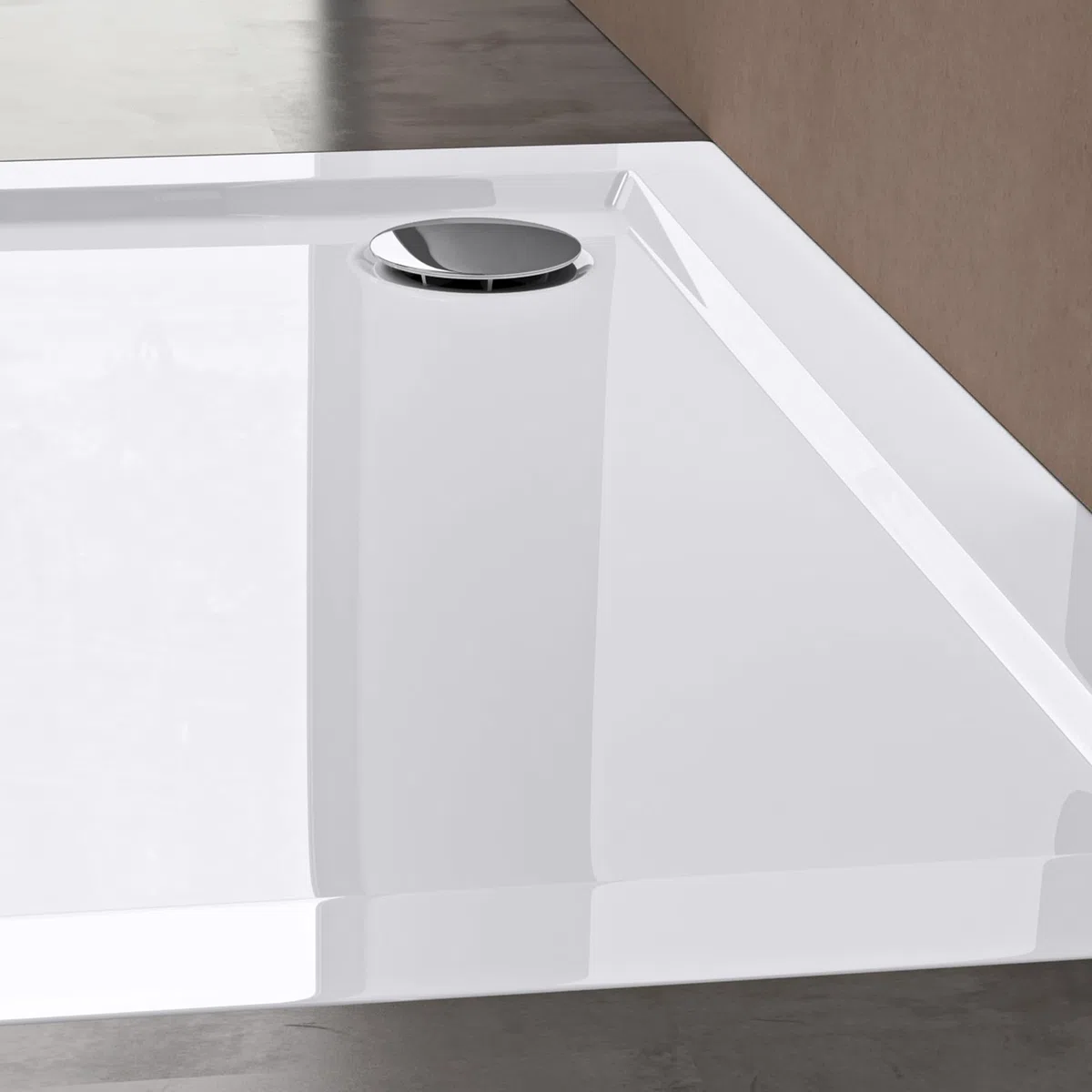 doporro Piatto Doccia 70x70 H 4 cm Quadrato in Acrilico Bianco Design Bordato Resistente a Urti e Graffi - Faro1