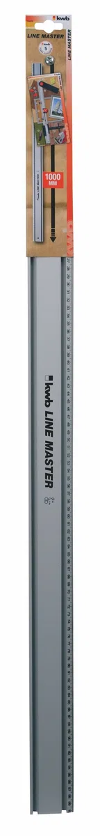 kwb MASTER DI LINEA Righello di precisione - Guida universale da 1000 mm per sega circolare, seghetto alternativo e fresatrice