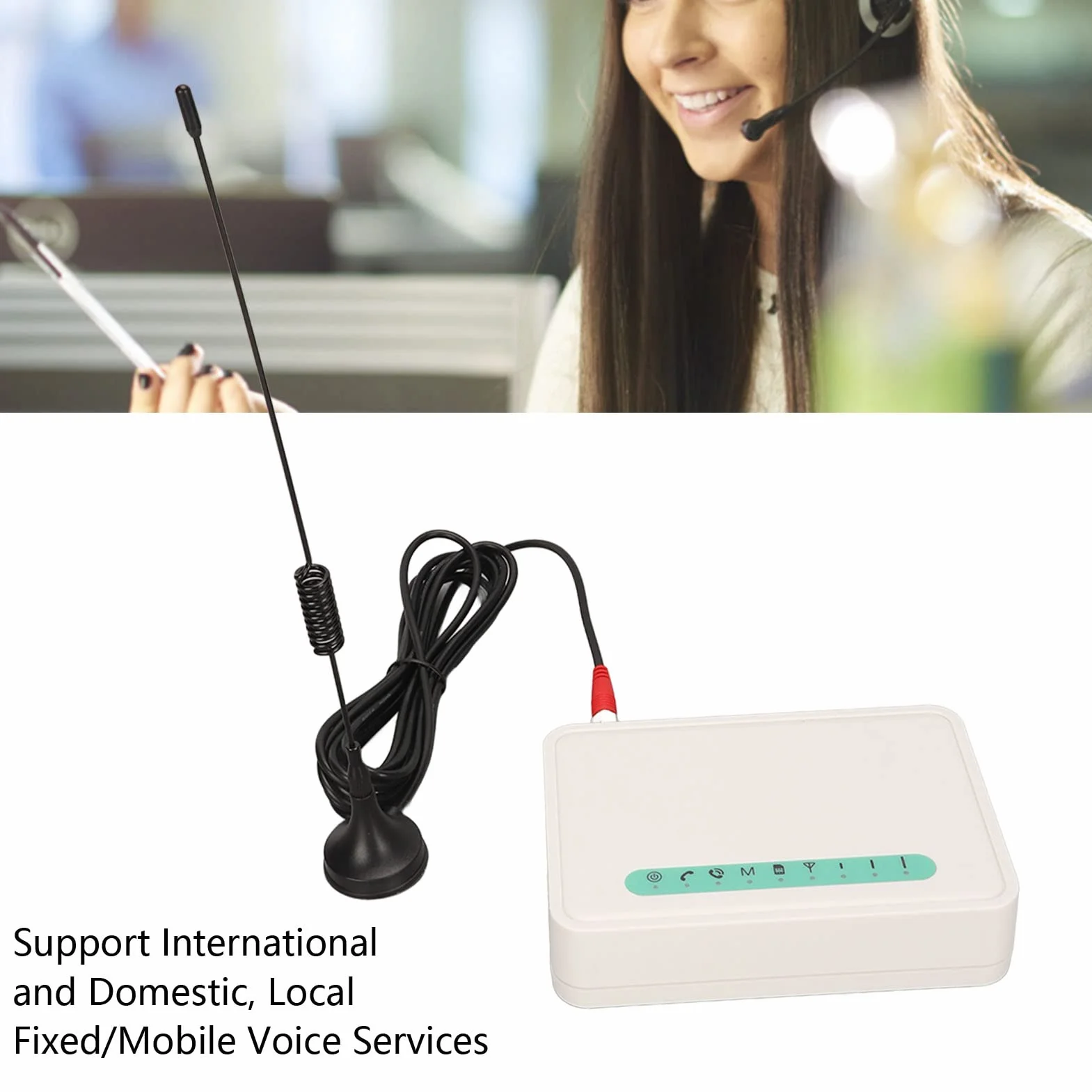 Terminale Wireless Fisso GSM, 3G 4G LTE Quad Banda GSM 850/1800/1900 MHz Diarer ID Chiamante Wireless Desping Despalor con Luce LED, per Telefono a Tono Fisso, Allarme (Spina