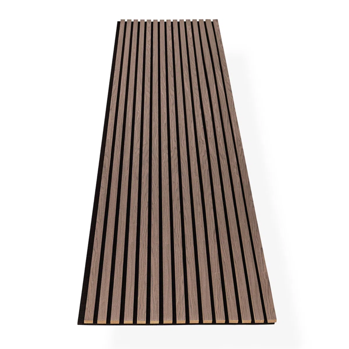 HAGEFOL® pannelli fonoassorbenti legno, 240 x 60 cm, colore: Noce, Pannelli da parete in legno 3D, pannelli acustici, 2400 x 600 mm