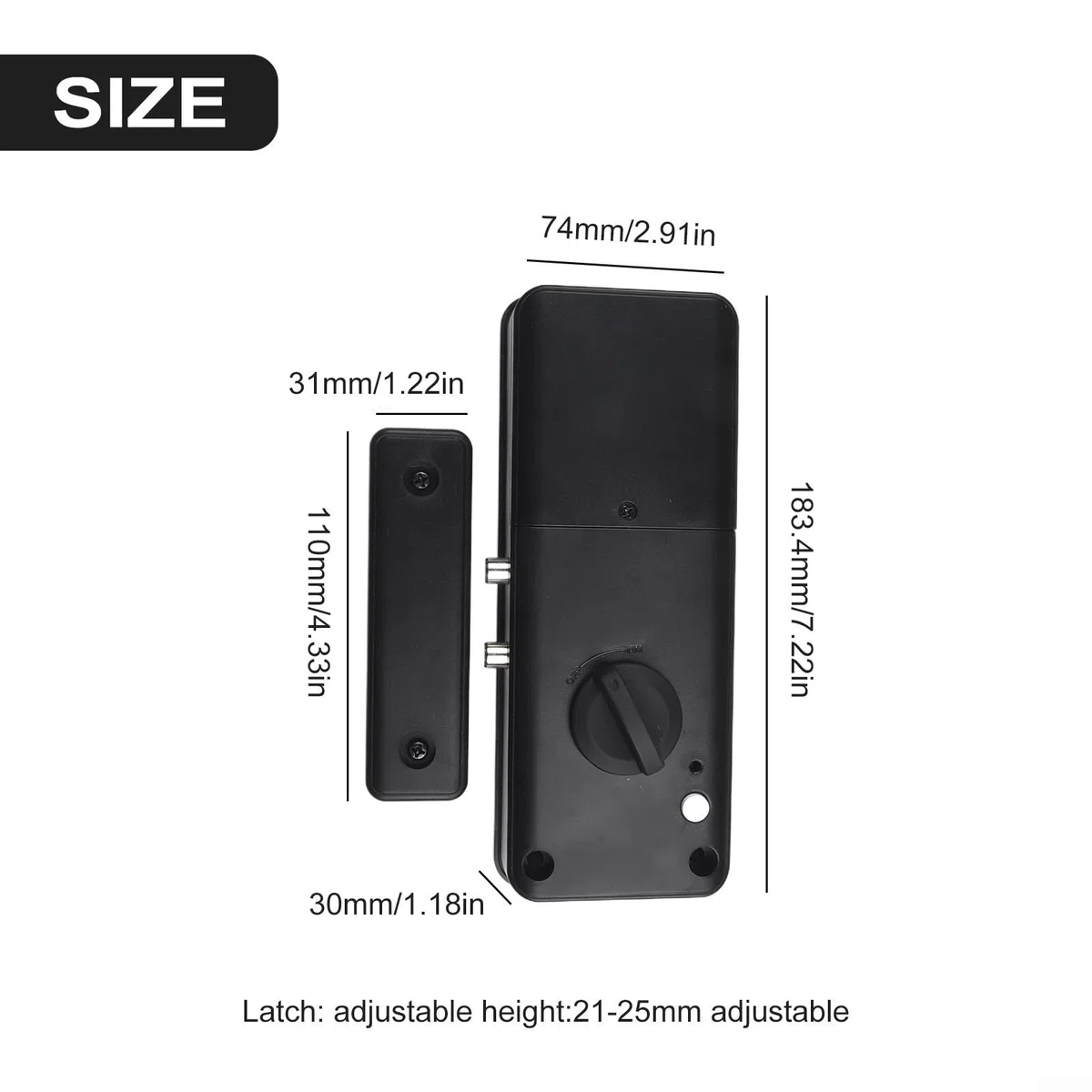 Smart Lock, serratura per porta d'ingresso senza chiave, serratura elettronica con impronte digitali, serratura intelligente WiFi per controllo app TTlock, serratura di sicurezza domestica (nero)