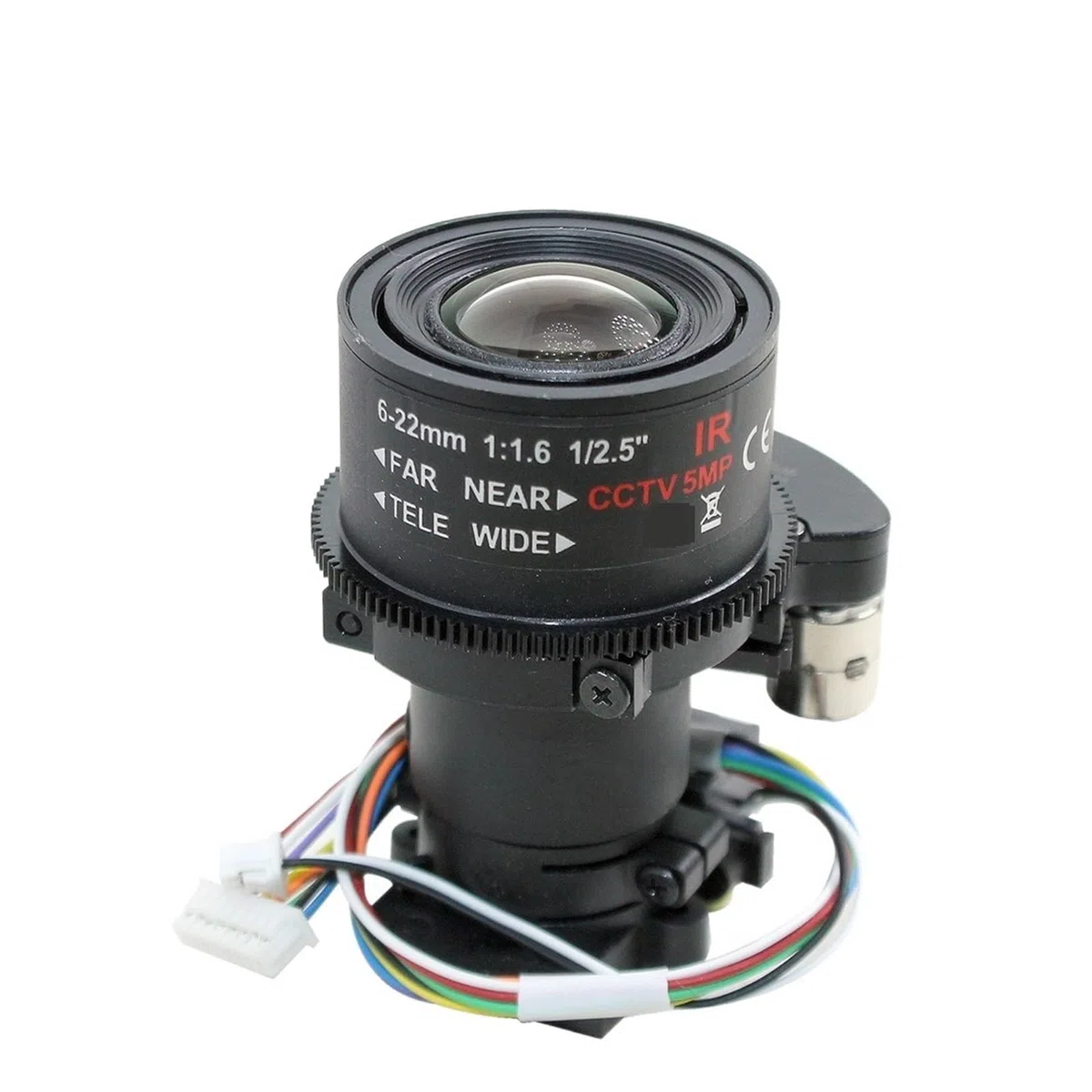 Obiettivo CCTV varifocale da 5 megapixel 6-22 mm con attacco D14 con zoom motorizzato IR CUT e telecamera AHD/IP 1080P/5 MP