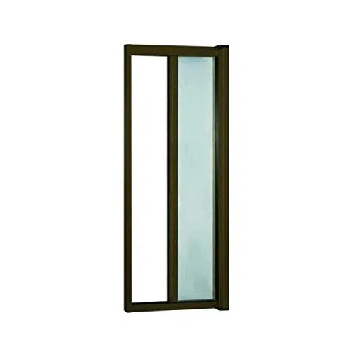 GrecoShop Zanzariera a rullo in alluminio per porte/balconi con profilo riducibile/regolabile avvolgimento orizzontale 150x250cm Marrone (Cod.:4827)