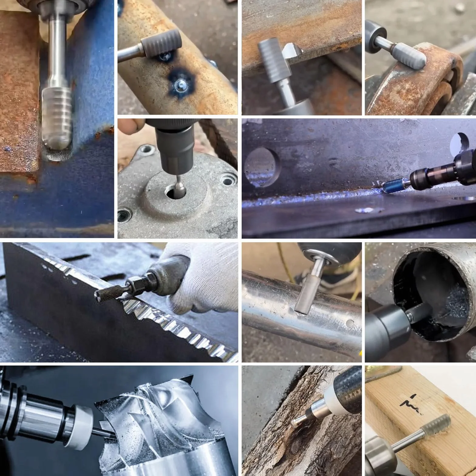 Set di Frese in Metallo Duro, 10 Pezzi Frese Rotanti in Carburo di Tungsteno con Gambo da 6mm per Legno, Acciaio, Metallo, Incisione, Lucidatura, Trapano