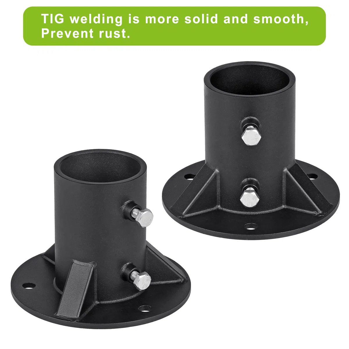 Insaga Supporto per Pali Arrotondato 65mm, Staffe per Pali di Recinzione per Impieghi Gravosi, Supporto per Palo Rotondo per Pali di Recinzione a Maglie Strette/Ponti/Ringhiere/Cassette Postali, 1pcs