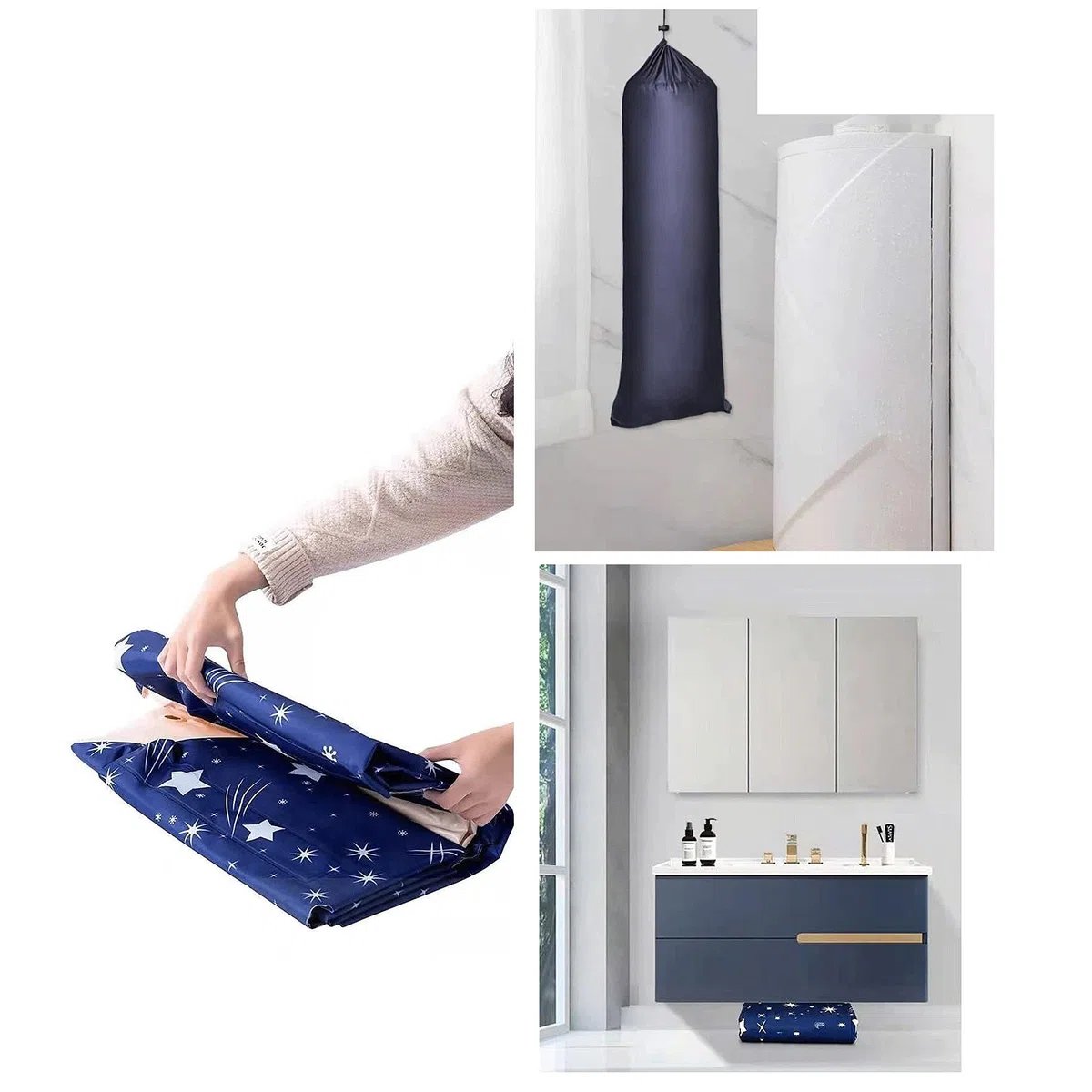 YANHE Vasca da bagno unisex, portatile, pieghevole, calda, 4 strati di tessuto, vasca da bagno autoportante, 75 cm