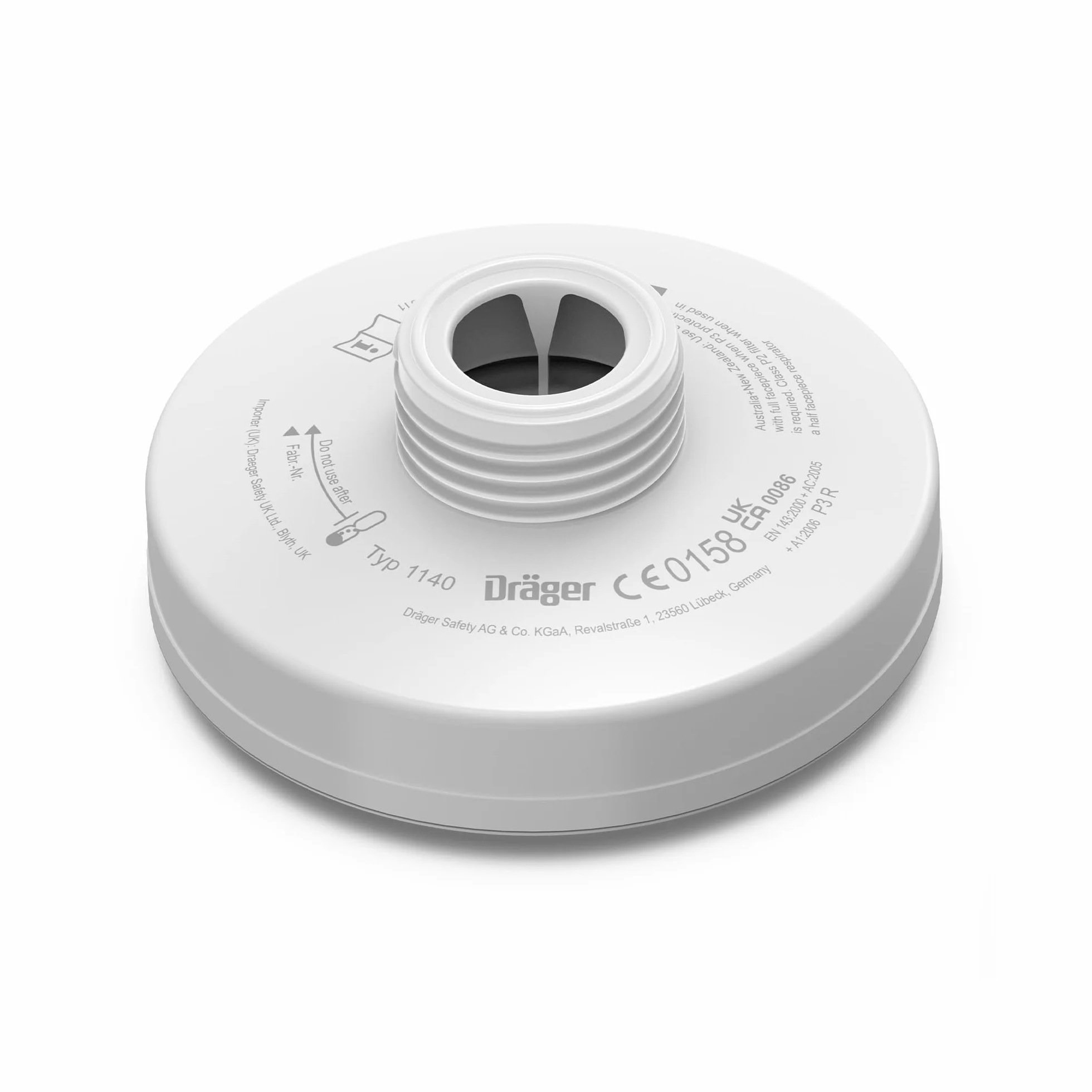 Dräger X-plore Rd40 filtro particolato 1140 P3 per aerosol/particolato | 3 pz | filtro di ricambio per semimaschera e maschera a pieno facciale 4740 e 6300