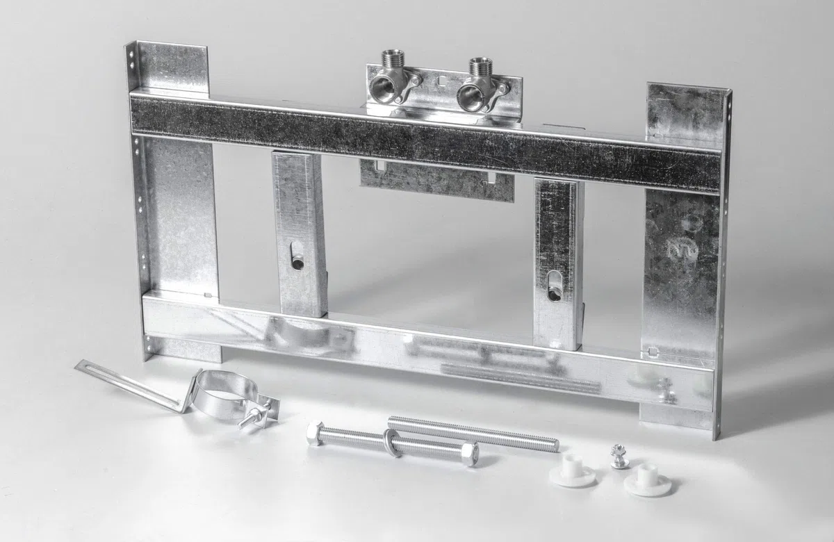 Akifix NAMCP05001K Kit di Accessori di Sospensione per Lavabo Universale, Già Assemblato, per Strutture da 50-55-75-100 cm