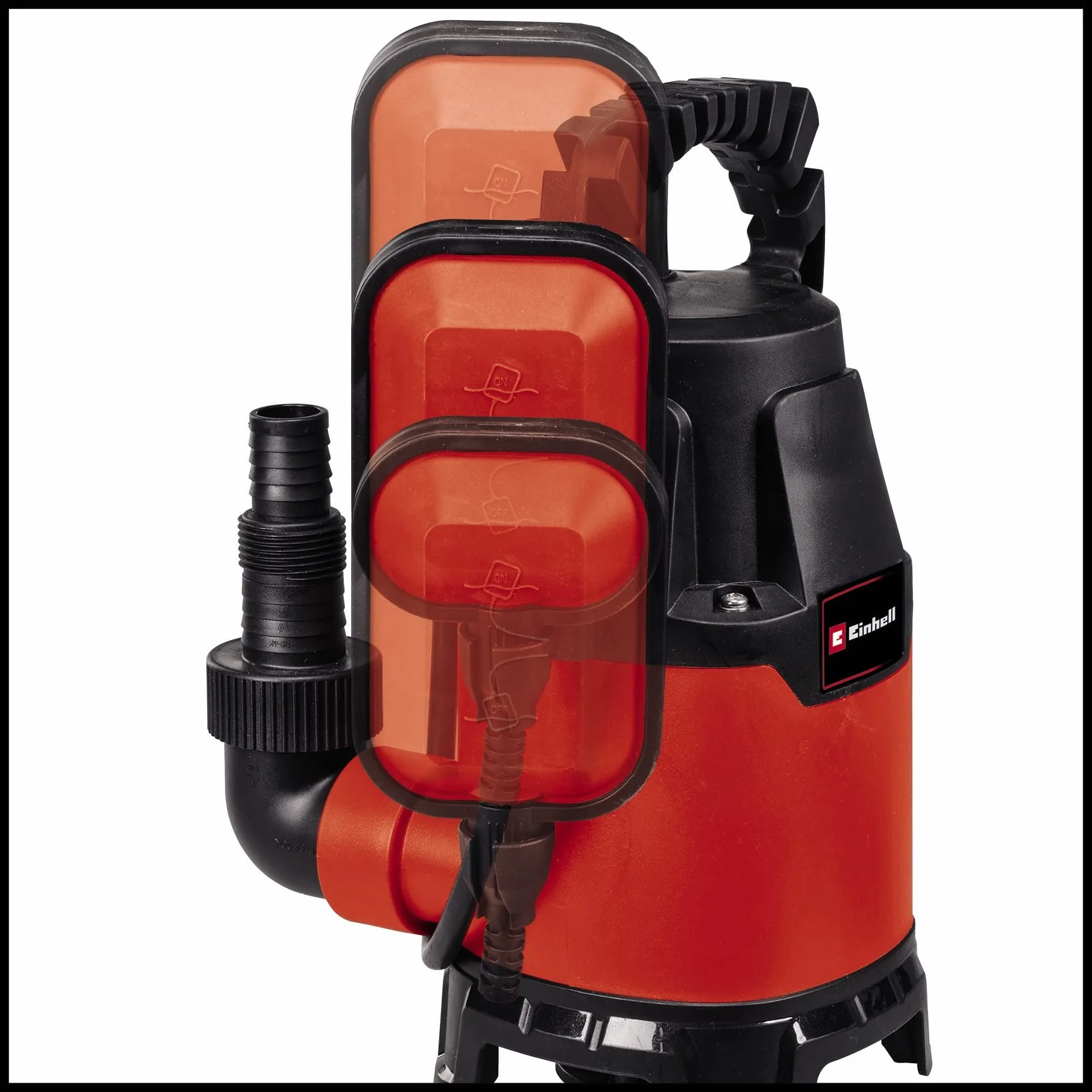 Einhell Pompa per acque scure GC-DP 3325 (330 W, portata 9.500 L/h, prevalenza massima 6 m, corpi estranei Ø 25 mm, protezione termica da sovraccarico, incl. raccordo universale)