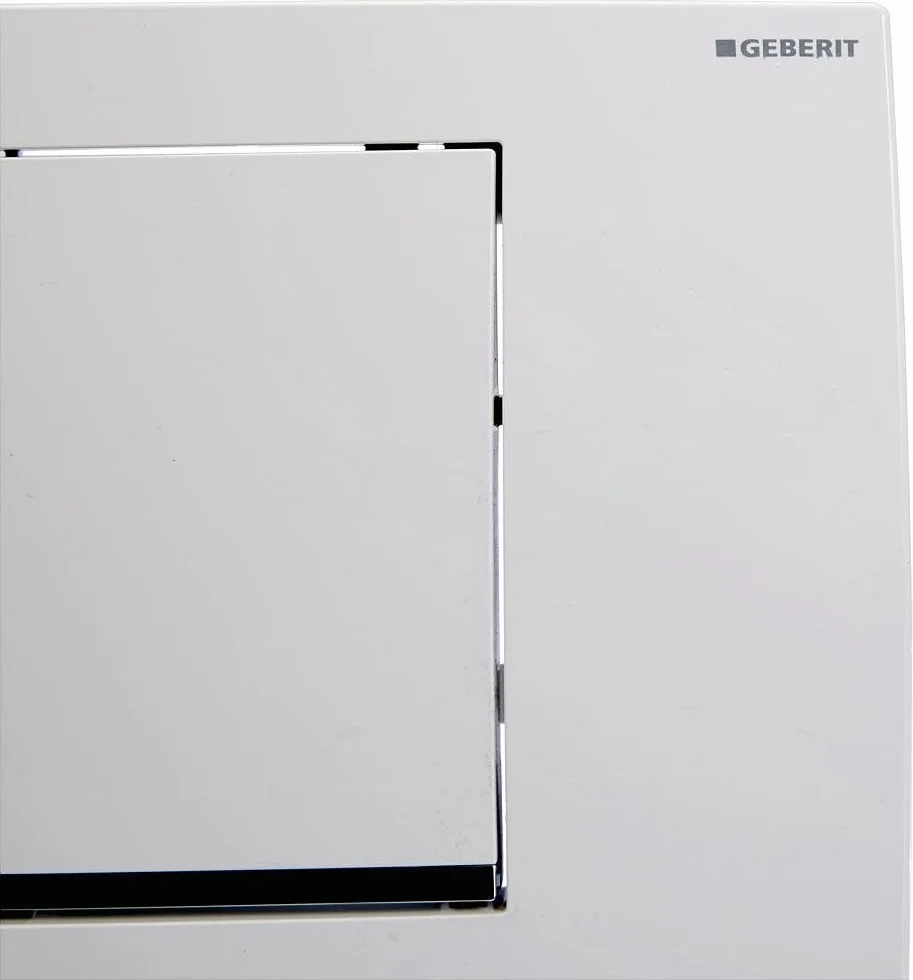 Geberit 115.899.KJ.1 Placca di Comando Twinline per risciacquo a 2 quantità, 34 x 18.5 x 3.2 cm, Bianco