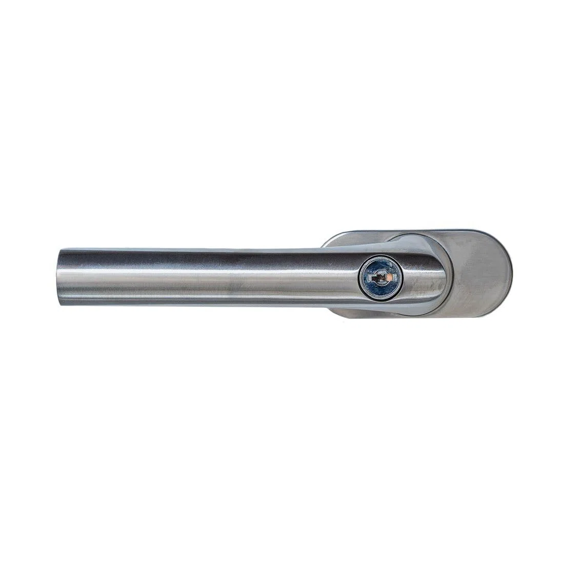 FELGNER Messina II - Set di 2 maniglie per finestra bloccabili da 100 nm | viti nascoste + rosetta ovale resistente alla corrosione | 2 chiavi – acciaio inox opaco
