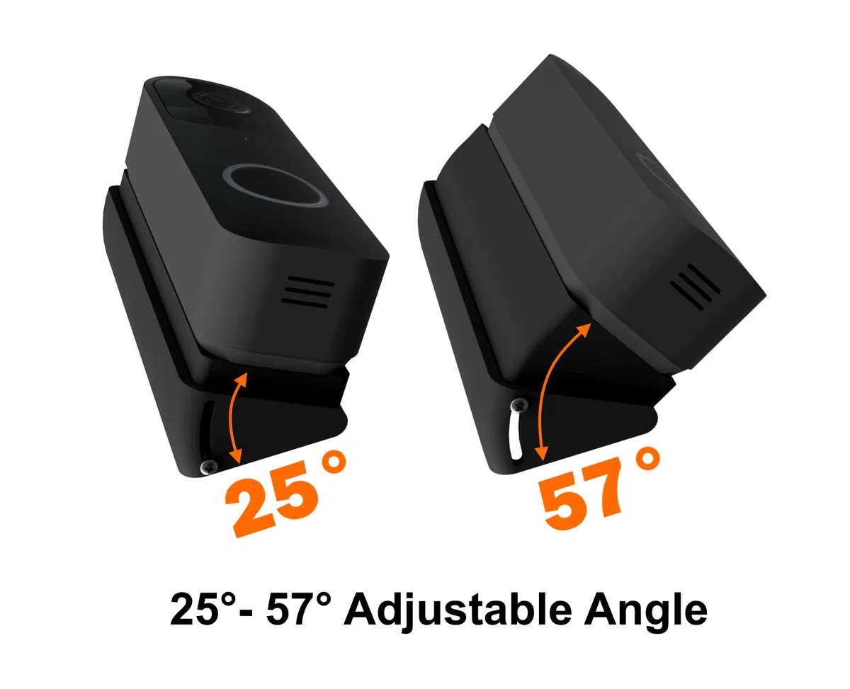 Cuneo regolabile per BlinkDoorbell | Staffa di montaggio regolabile ad angolo 25-57 gradi 25/30/35/40/45/50/55 gradi sottile e forte