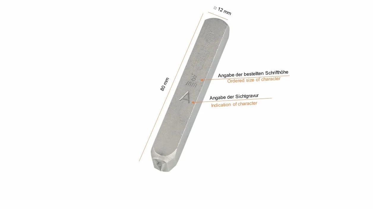 GRAVUREM, Incisione Da pugni per colpire numeri 0-9 e le lettere, e una combinazione di altezza carattere: 10 mm, 10.710.000, B00KS6I5QW