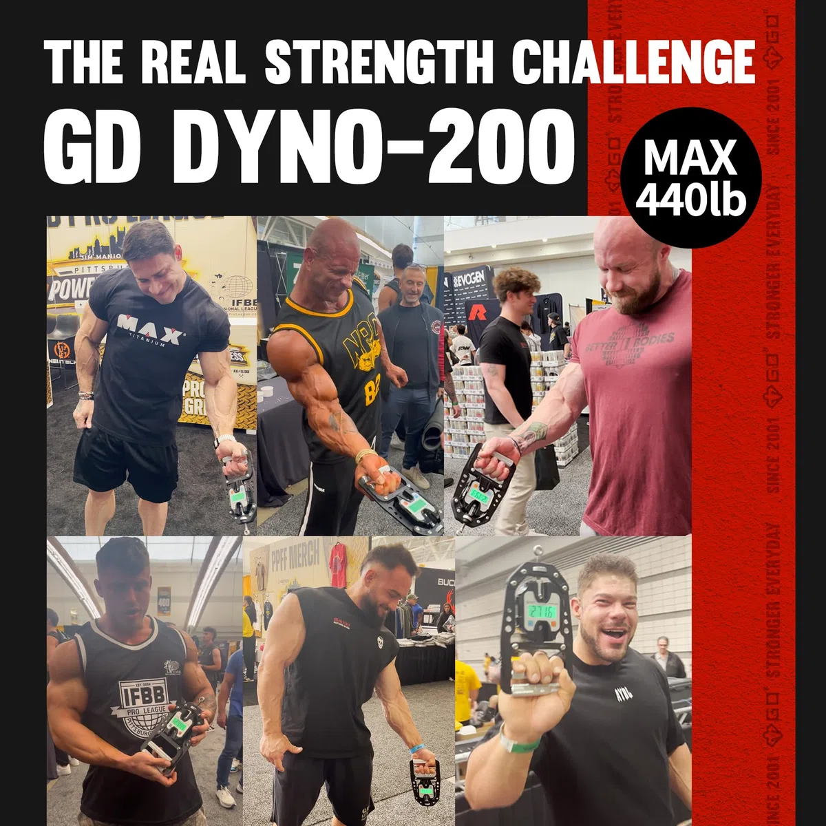 GD DYNO-150 - Dinamometro digitale digitale per misurare la forza della presa, tester elettronico per la forza della presa, per rafforzare la presa, 150 kg