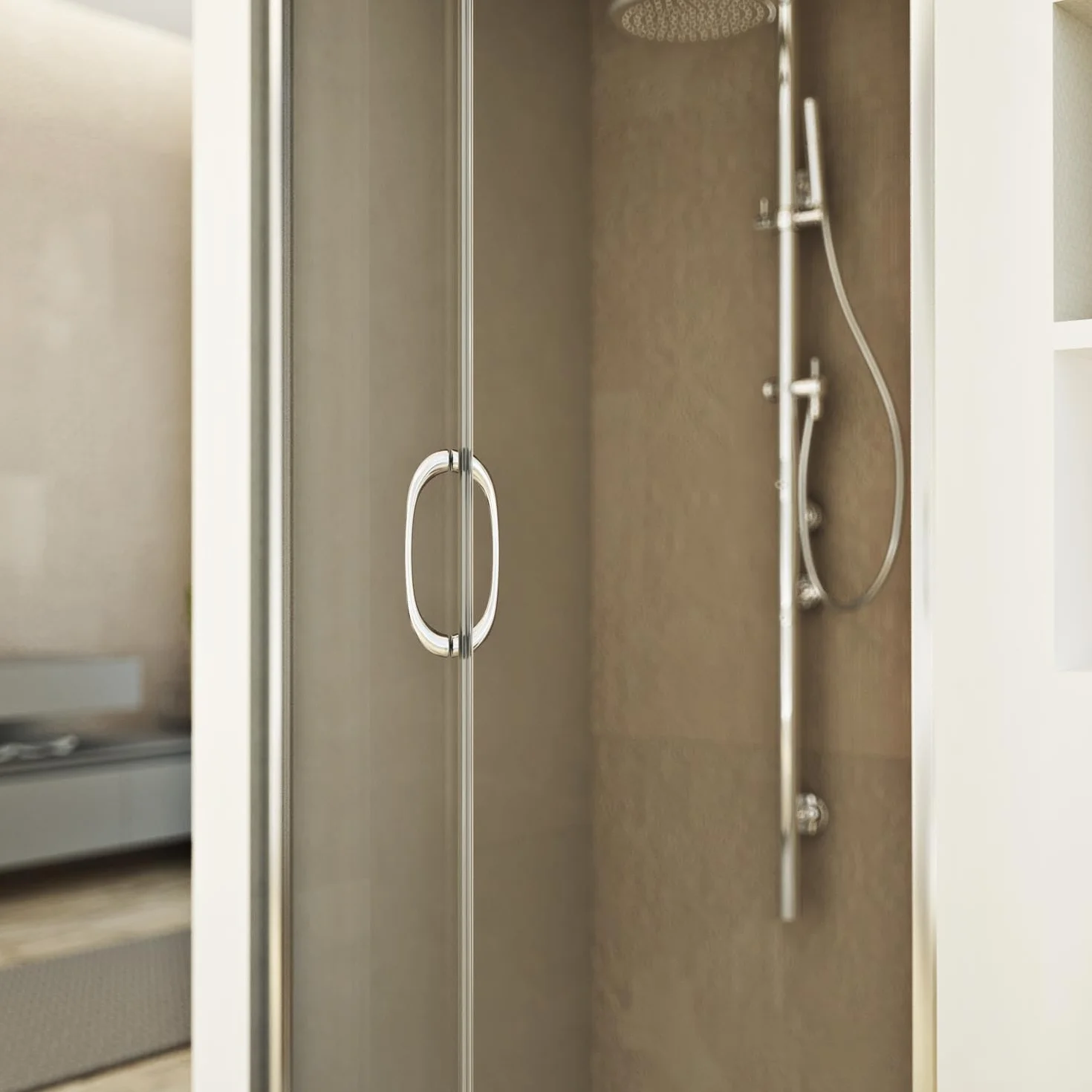 Porta Doccia 160CM H185 stampato C mod. Replay 2 Ante
