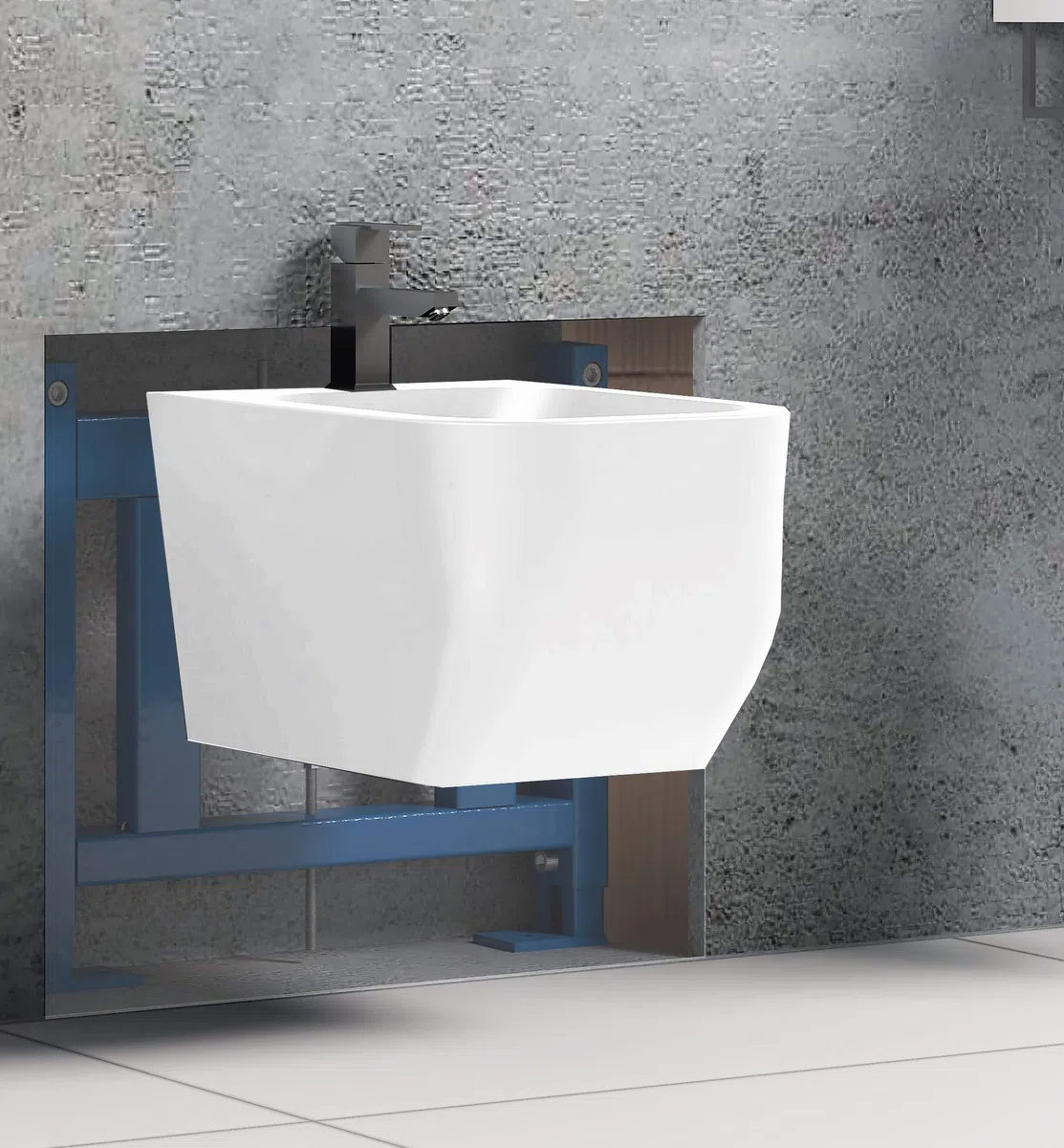 Laneri Telaio da Incasso per Bidet/Wc/Lavabo Completo di raccordi Di Collegamento