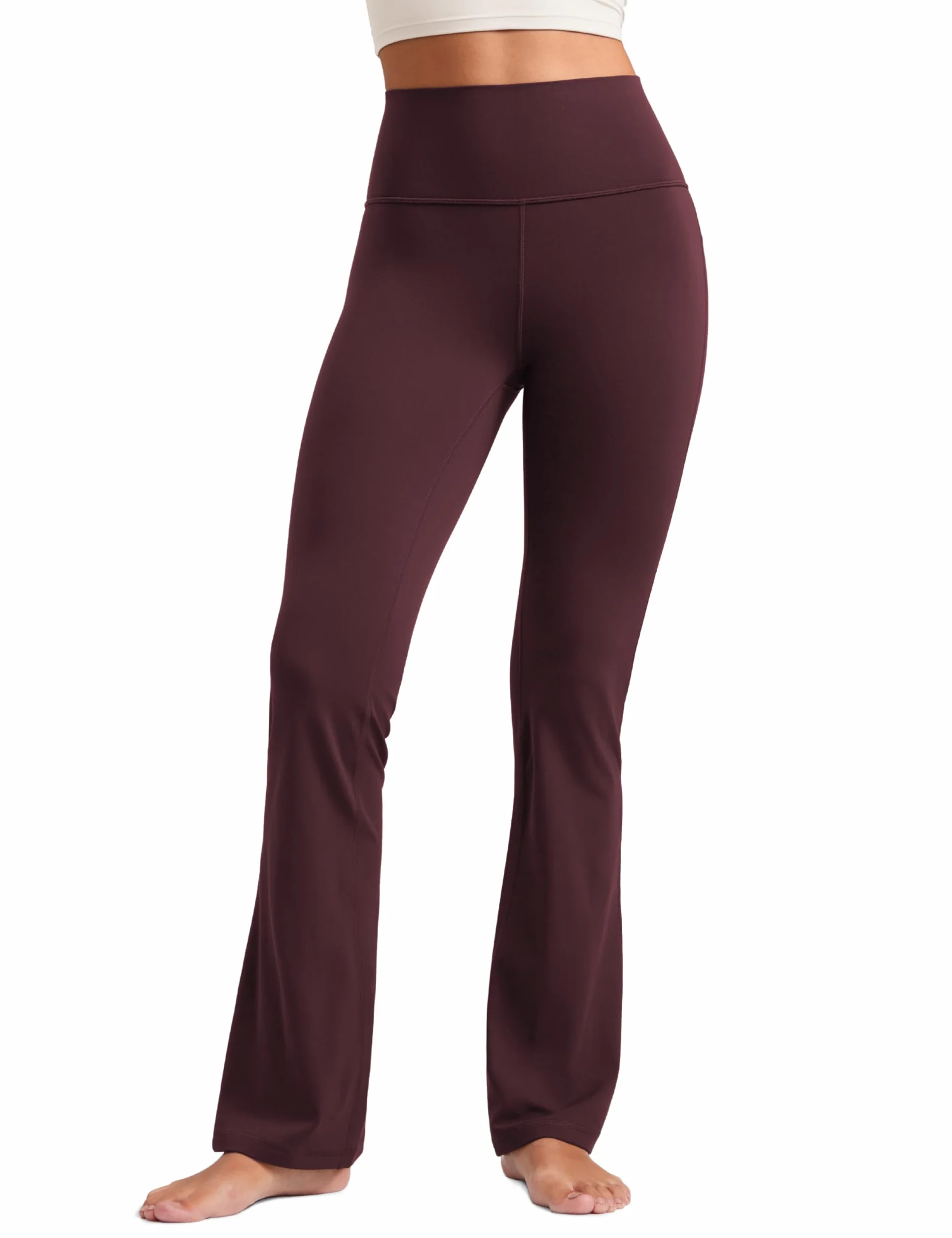CRZ YOGA Donna Butterluxe A Vita Alta Leggings Svasati Pantaloni da Yoga con Tasca Gamba Larga Casuale - 74/79/81/85cm