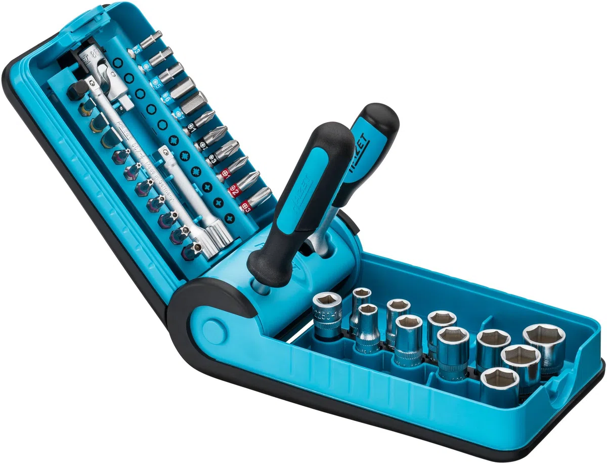 HAZET Set di chiavi a bussola 856-1 I Set da 38 pezzi I varie punte e bussole I in moderna SmartCase".