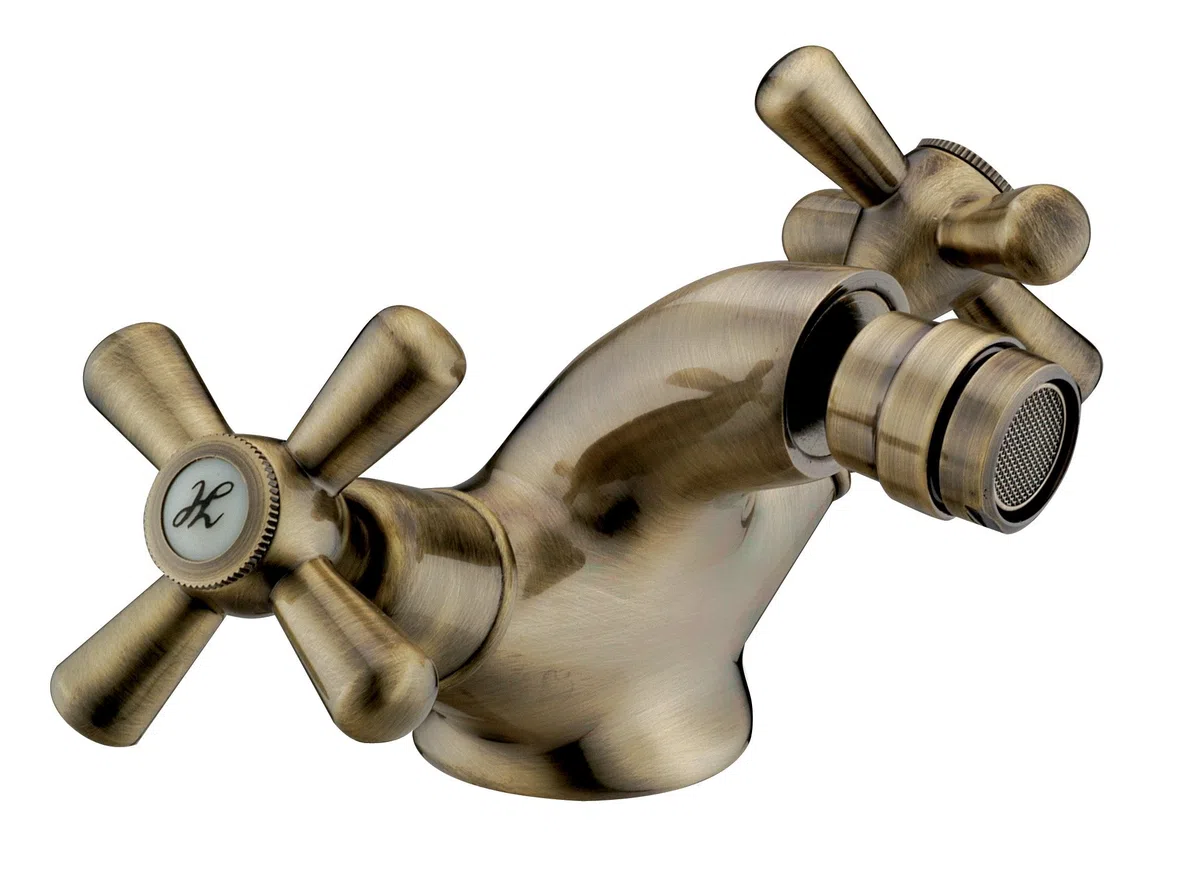 HOMEGARDEN Miscelatore Rubinetto Bidet in Ottone Finitura in Bronzo per Bagno