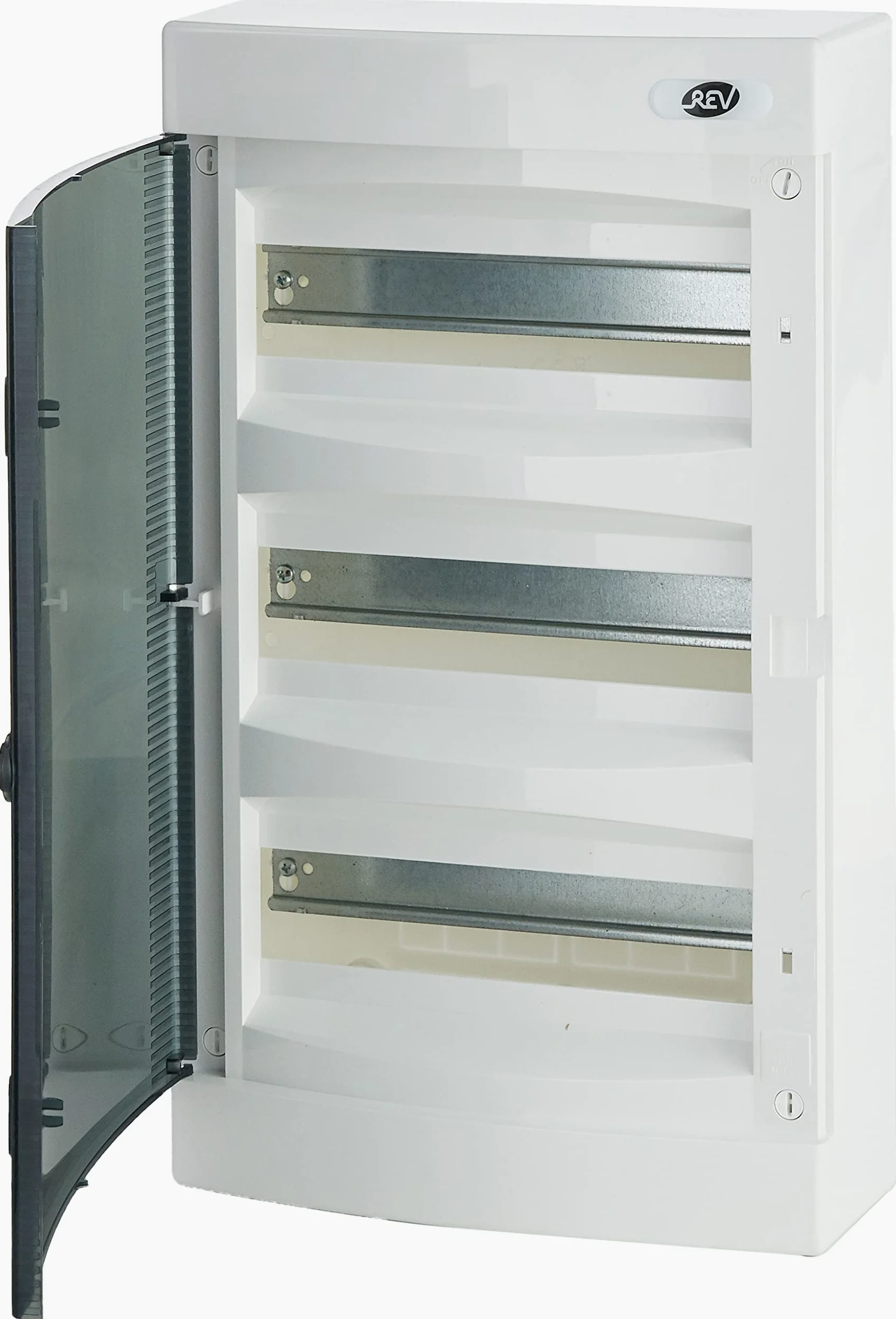 REV 0515533555 - Scatola di distribuzione a 3 file, 36TE, 400 V, 117 x 290 x 485 mm, colore: Bianco