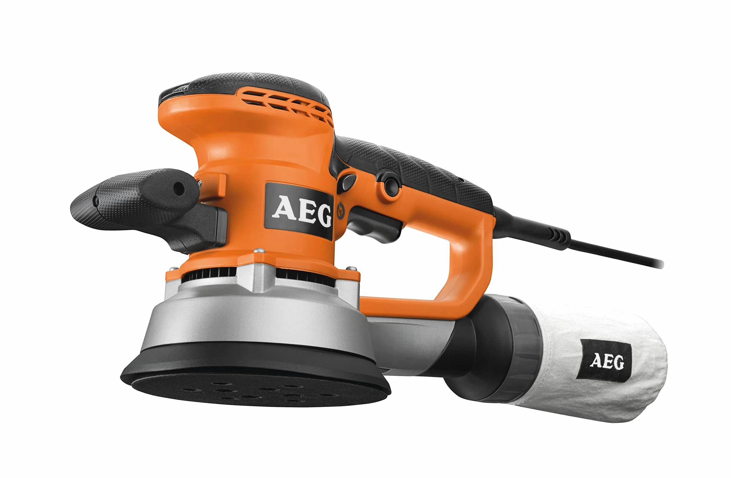 AEG EX150 ES Levigatrice Roto-Orbitale 440 W, Include 3 Dischi Abrasivi (Grana 80), Sacchetto Raccogli-Polvere