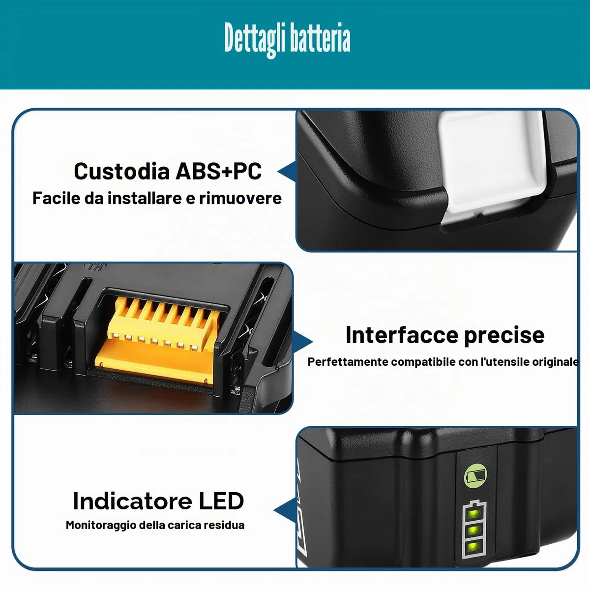 Energup 2 x 18V 5.0Ah Batteria per Makita Batteria 18V BL1850 BL1860 BL1840 BL1830 BL1820 BL1815 194205-3 194309-1 194205-5 con Indicatore LED