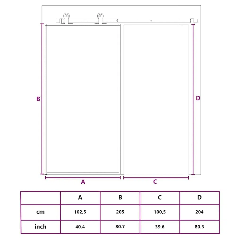 vidaXL Porta Scorrevole Oro 102,5x205 Vetro Smerigliato ESG Alluminio