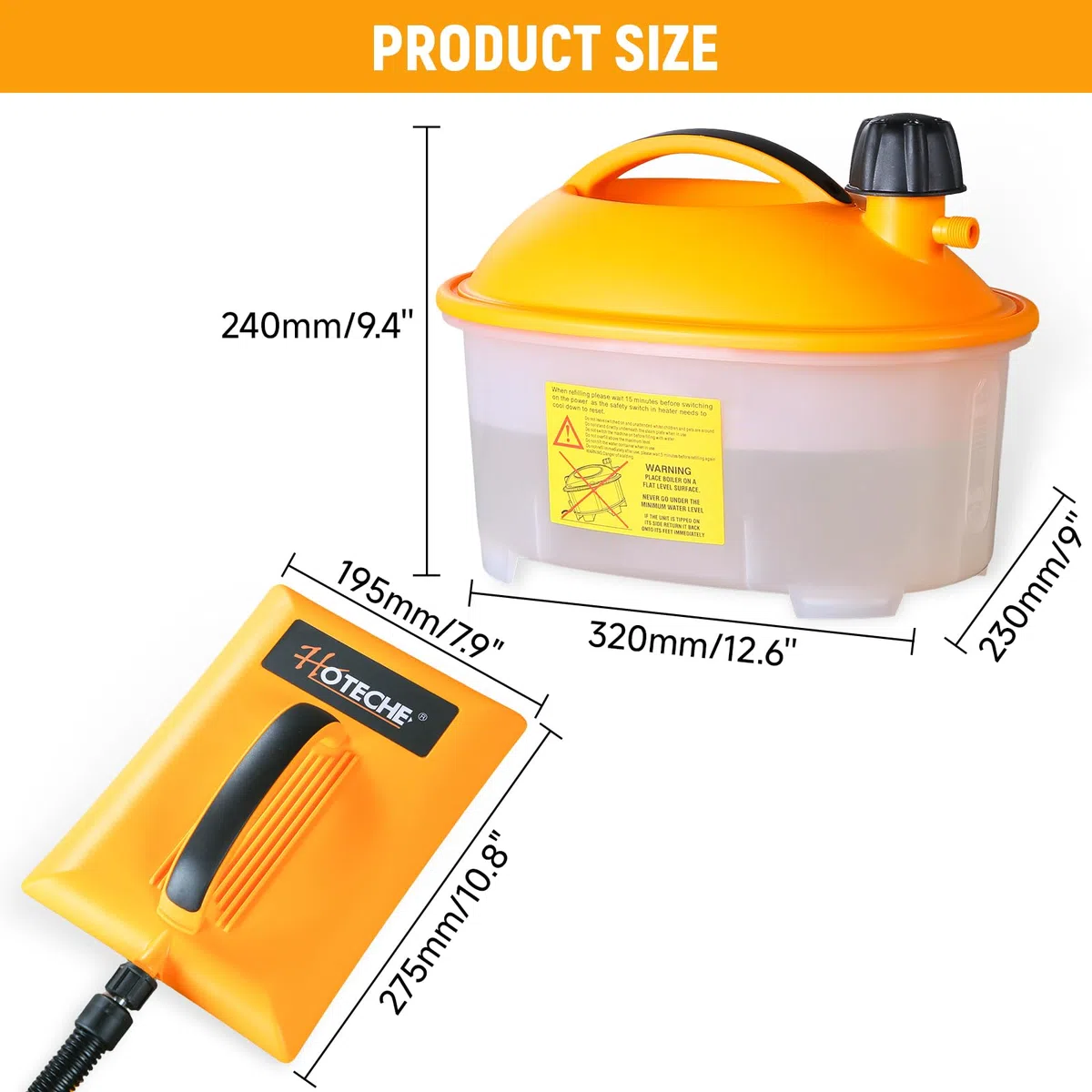 Hoteche Estrattore di carta da parati a vapore da 2000 W, efficiente rimozione della carta da parati con serbatoio dell'acqua da 4,5 l, tubo da 3 m e accessori, dispositivo a vapore ecologico per
