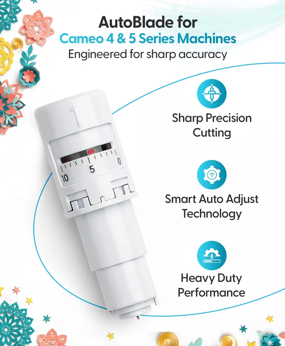 Silhouette AutoBlade 2 - Confezione da 3 lame per l'uso con Cameo 4 con una prova di 30 giorni per Smart- Silhouette